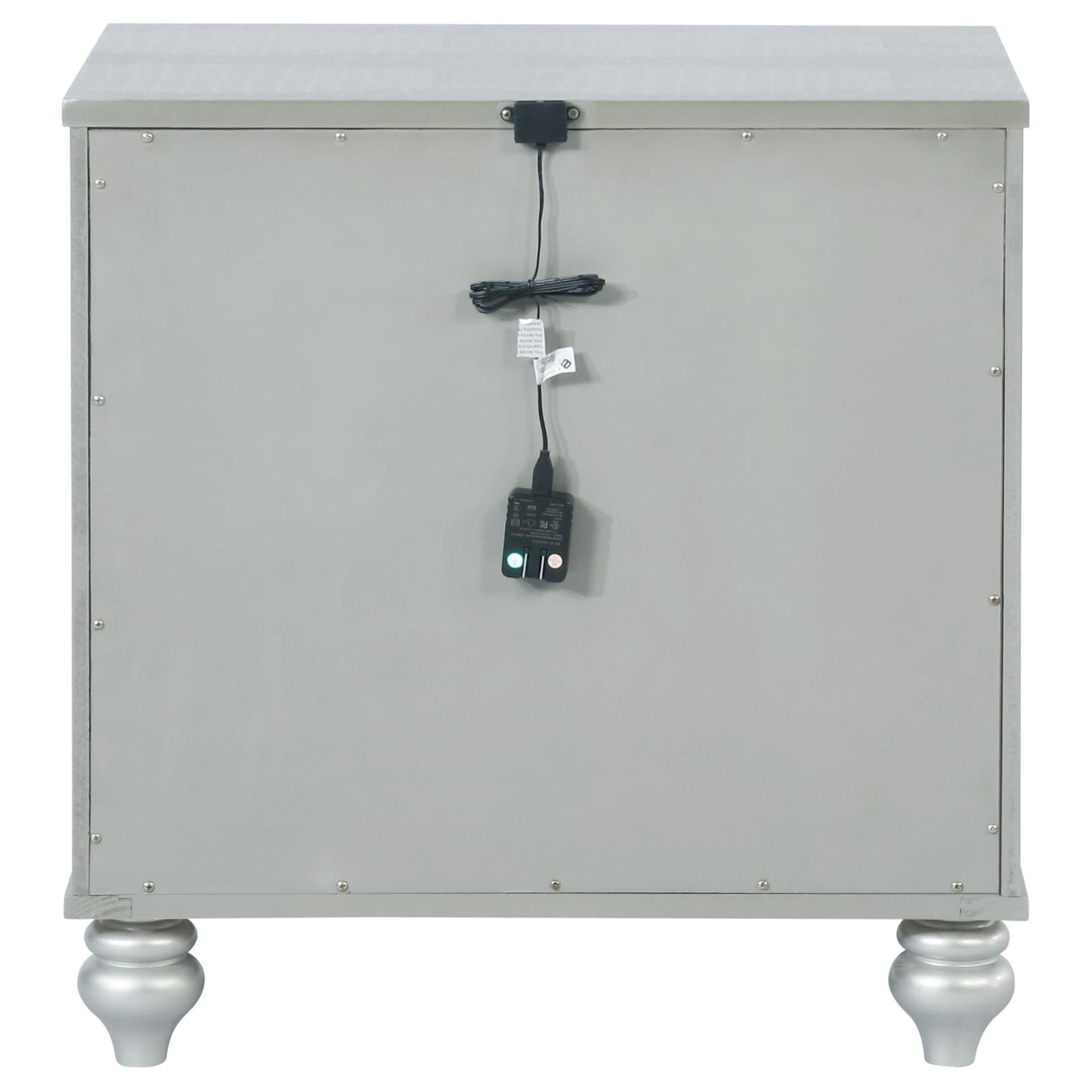 Gunnison 2-drawer Nightstand Silver Metallic - Image 7