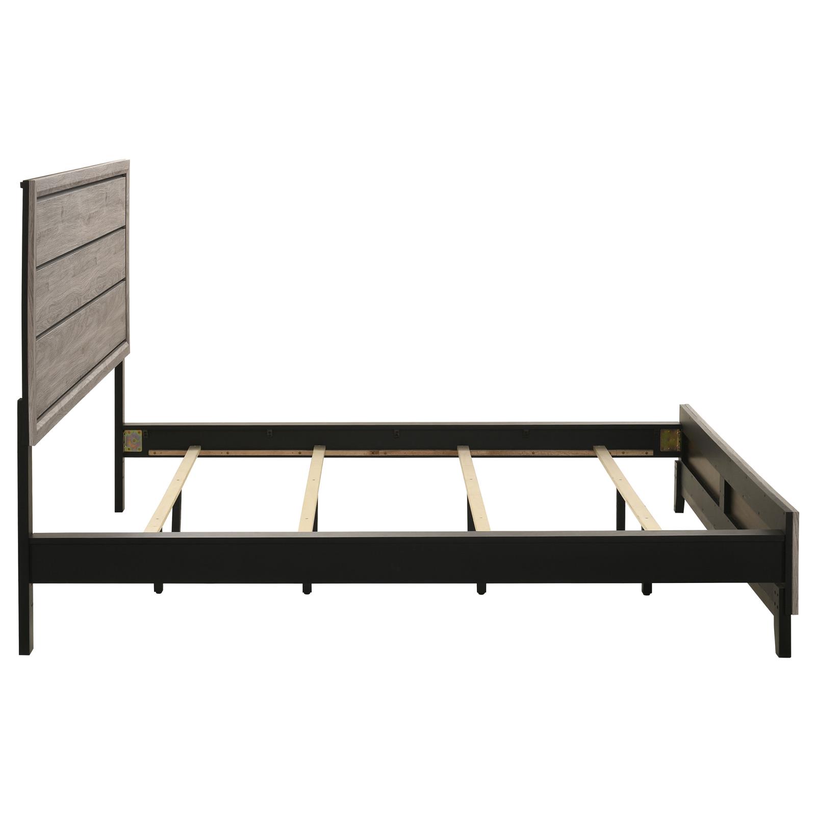 Valen Wood California King Panel Bed Light Taupe - Image 6