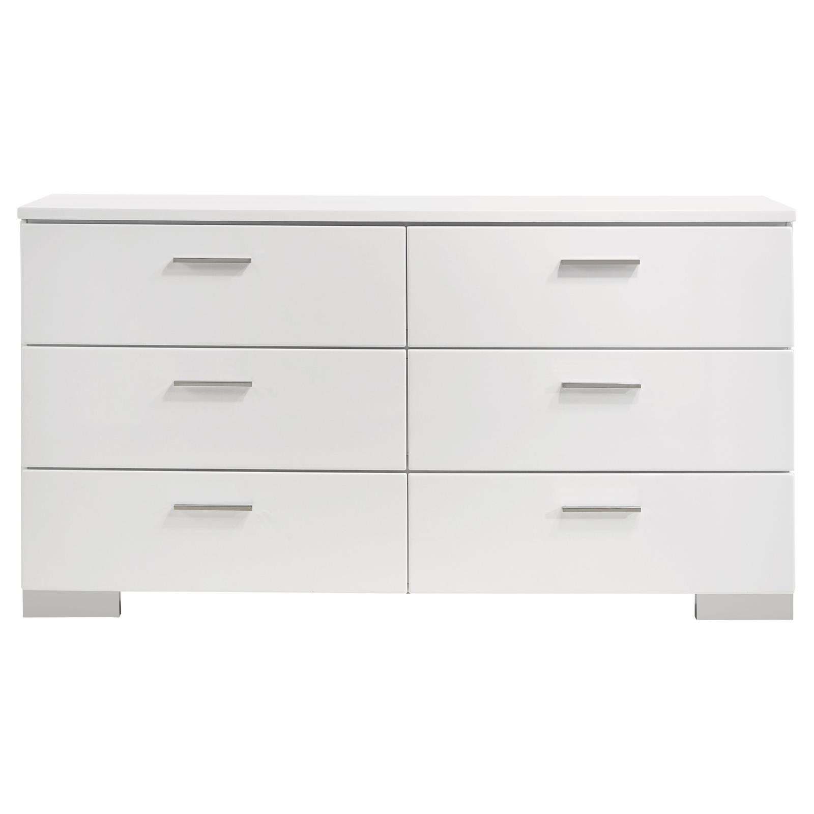 Felicity 6-drawer Dresser White High Gloss - Image 3