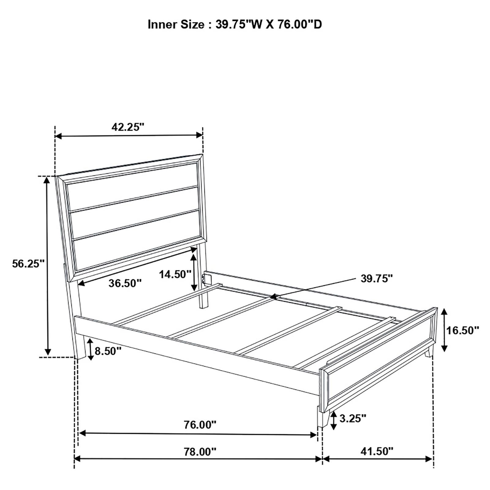 Valen Wood Twin Panel Bed Light Taupe - Image 9