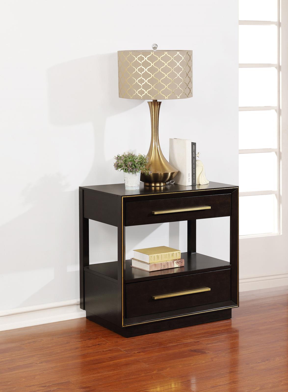 Durango 2-drawer Nightstand Smoked Peppercorn - Image 2