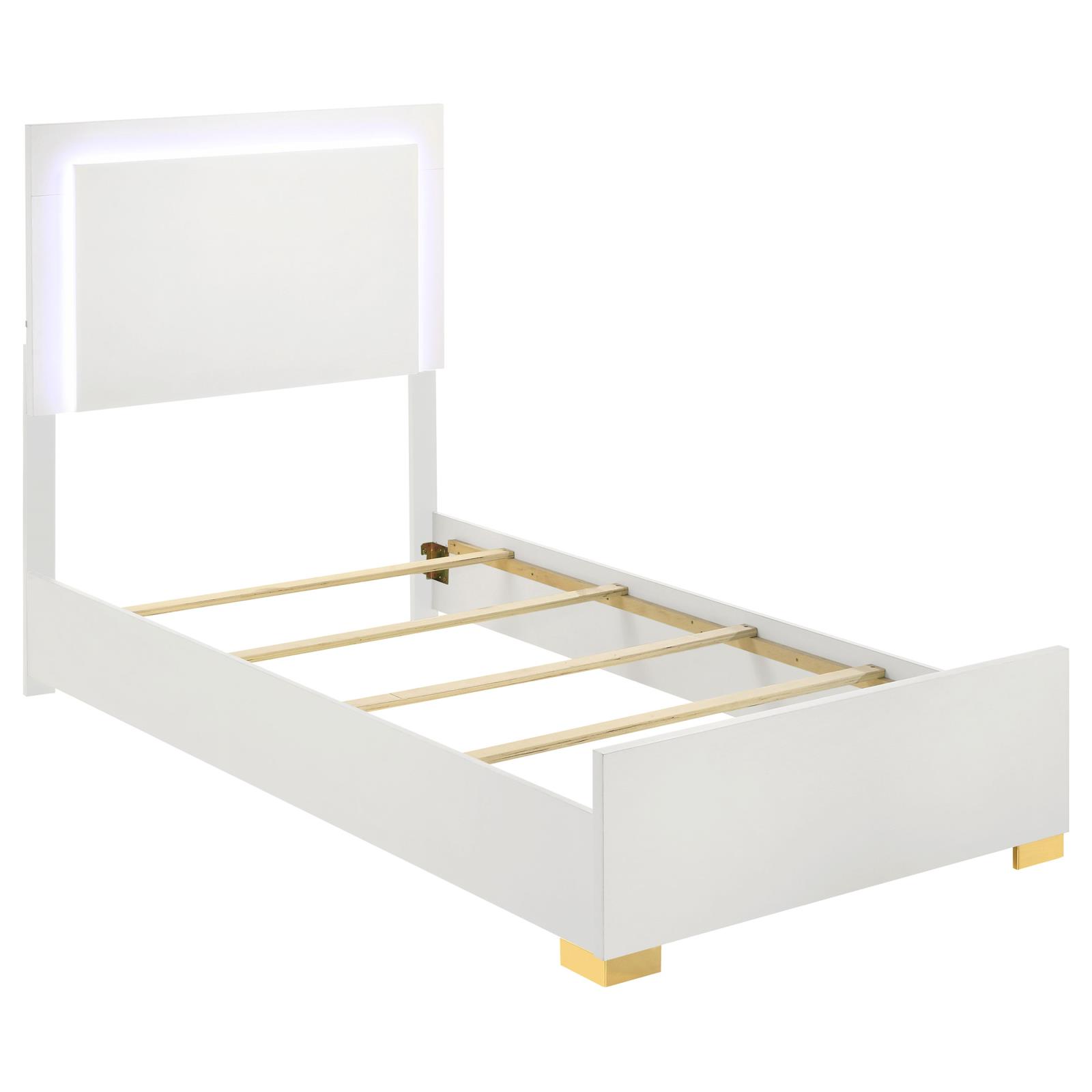 Marceline Wood Twin LED Panel Bed - Image 9