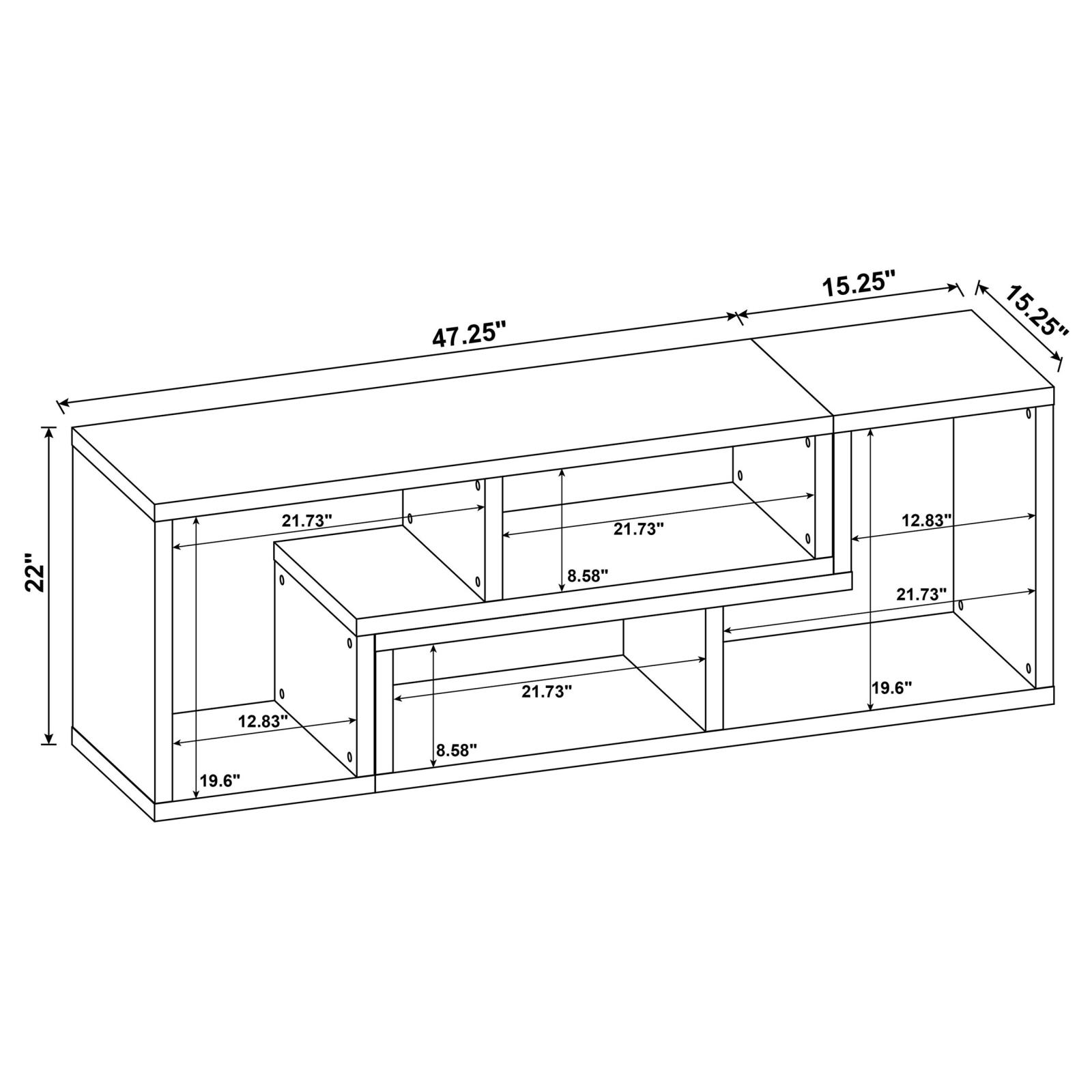 Velma Multipurpose TV Stand and Bookshelf White - Image 20