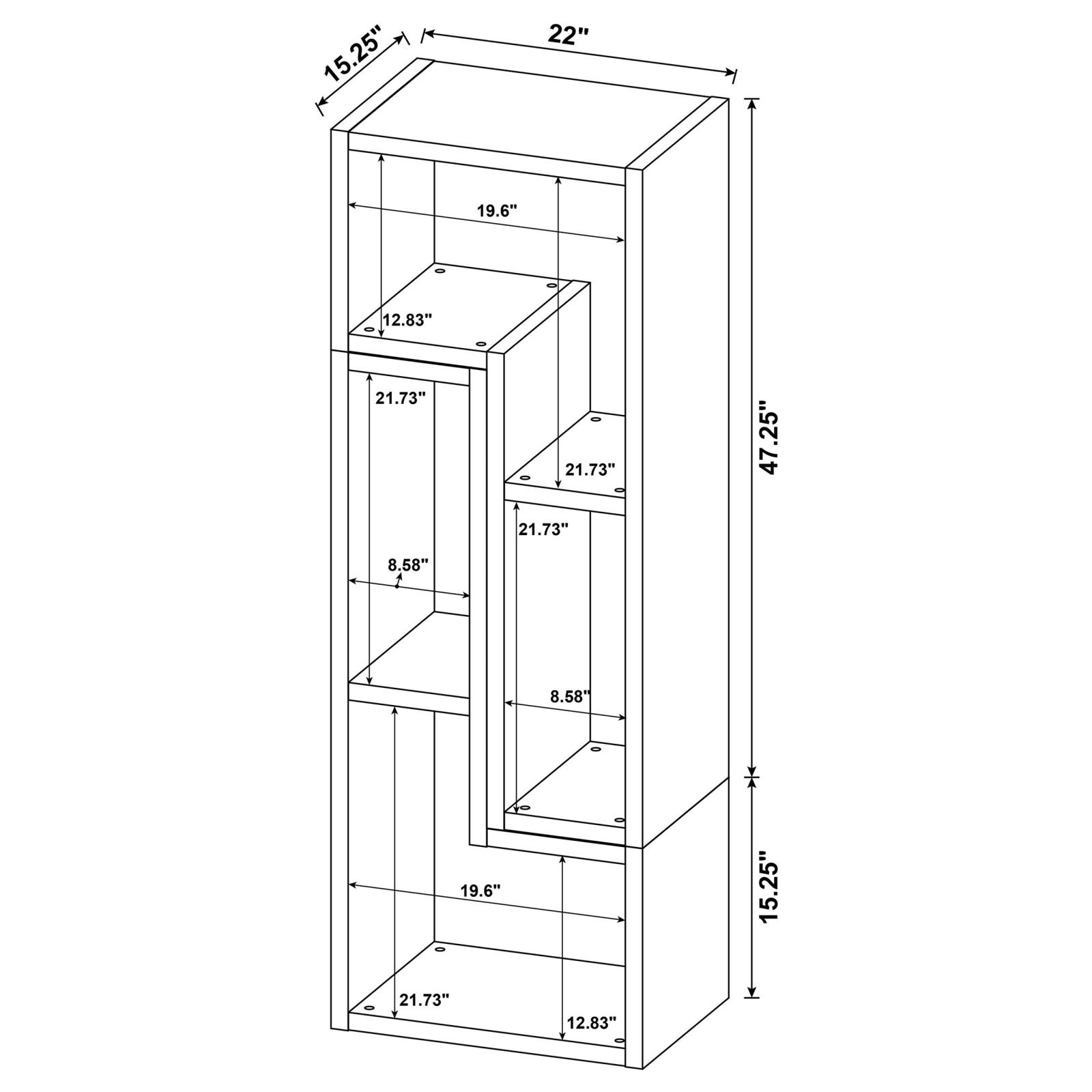 Velma Multipurpose TV Stand and Bookshelf White - Image 19