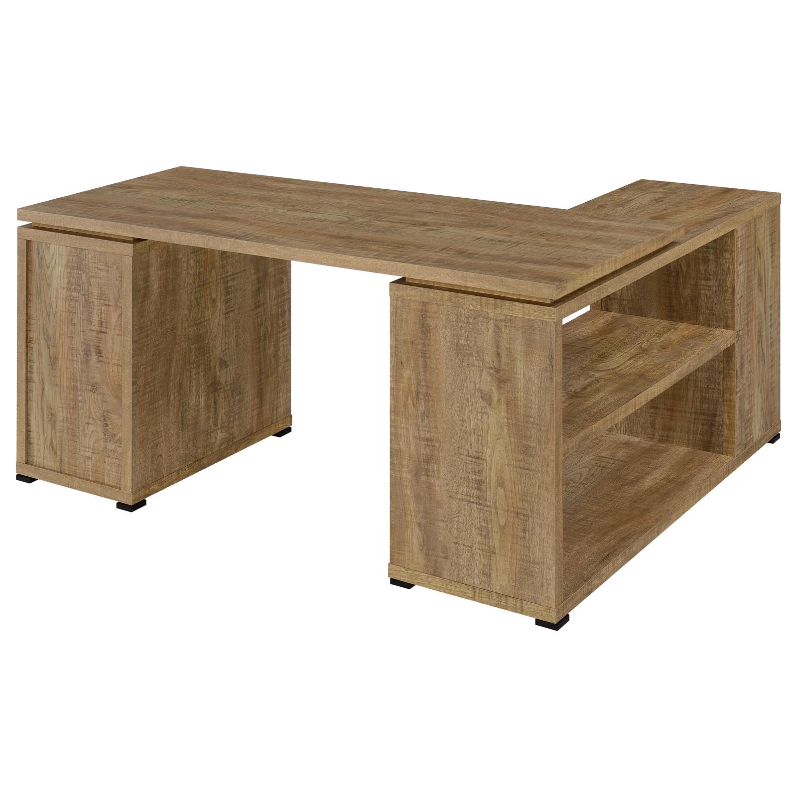 Yvette 60-inch 3-drawer L-Shape Computer Desk Mango - Image 7