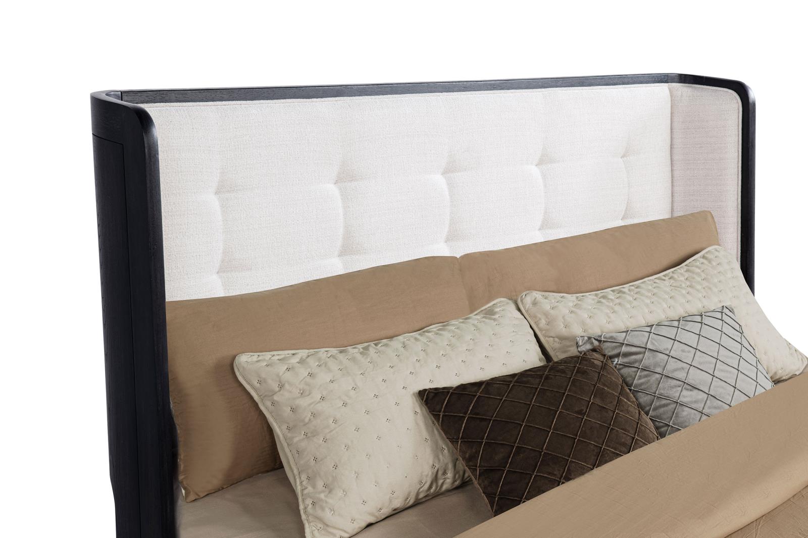 Leandro 55-inch Queen Wingback Bed Burnished Black - Image 7