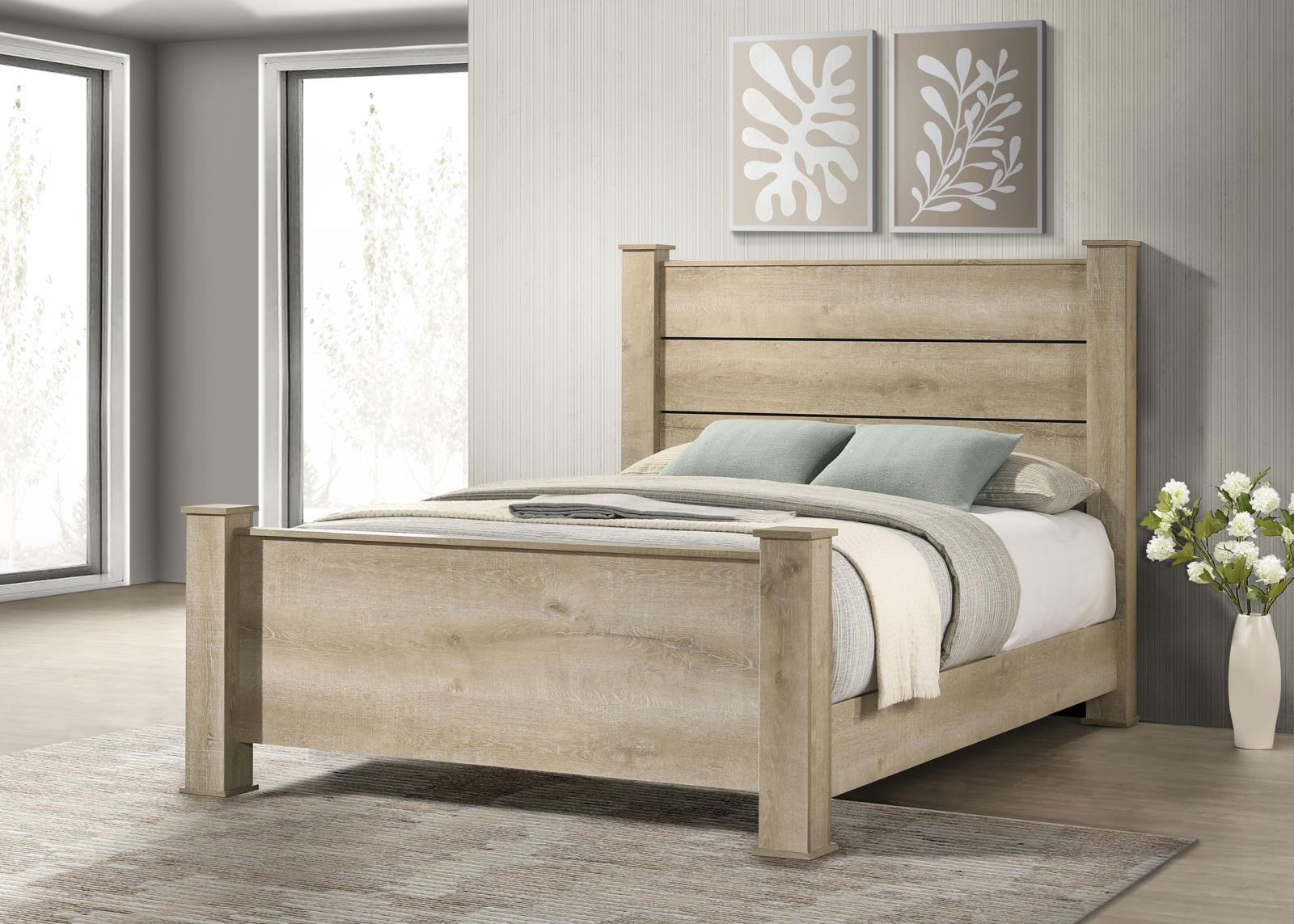 Oakglen 55-inch Eastern King Panel Bed Weathered Oak - Image 2
