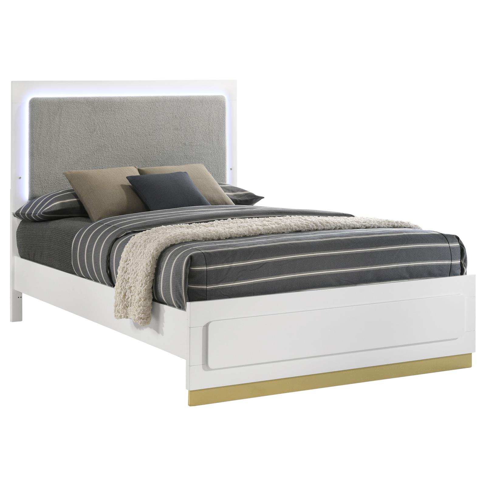 Caraway Wood California King LED Panel Bed - Image 3