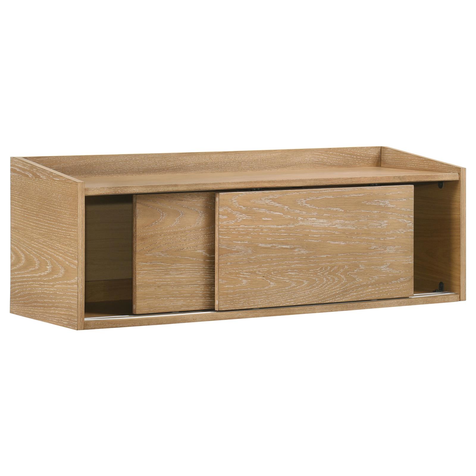 Fabian Bookshelf Bridge with Cubbies Distressed Light Brown - Image 4