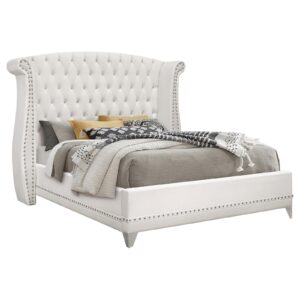 Barzini Upholstered California King Wingback Bed