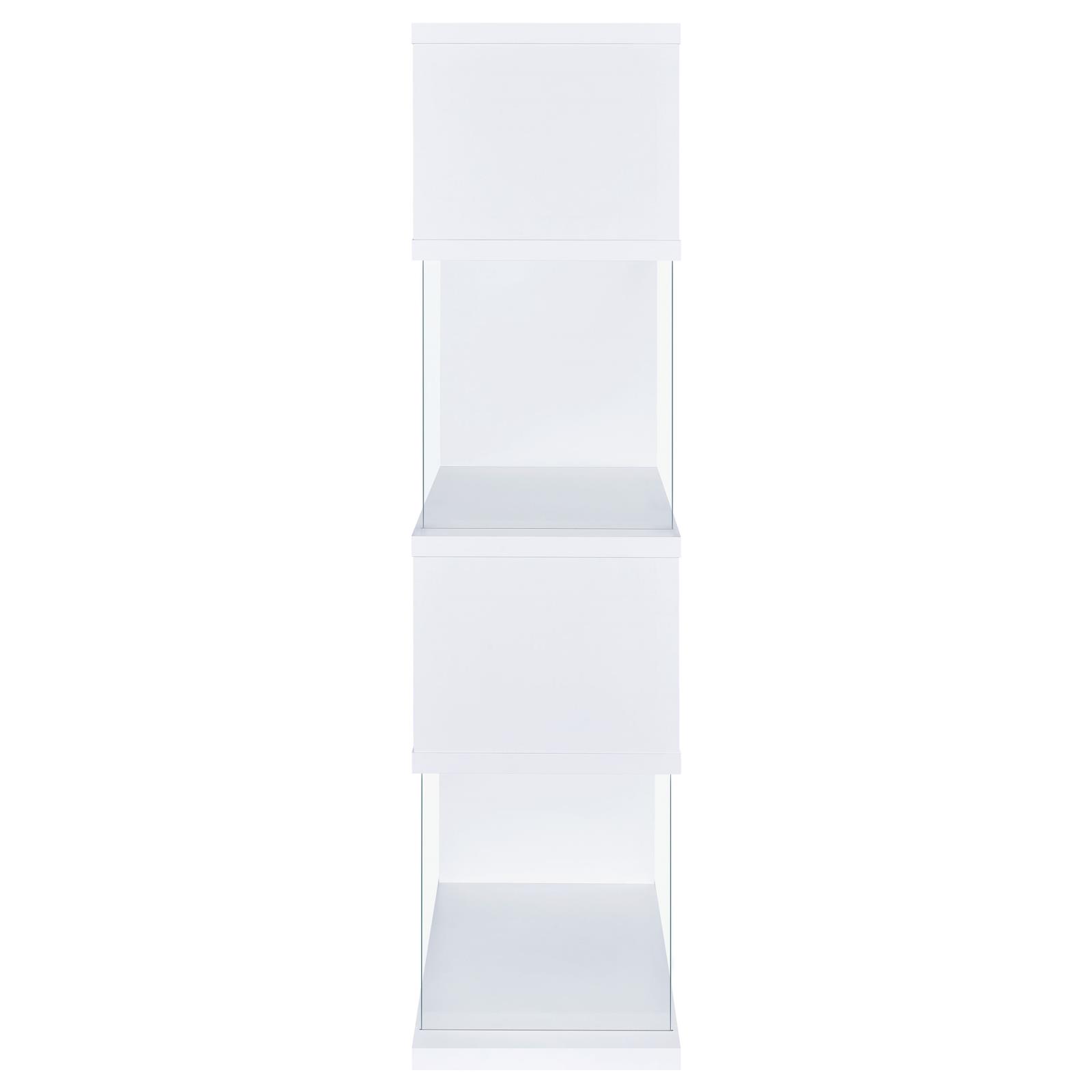 Emelle 63-inch 4-shelf Glass Panel Bookshelf - Image 5