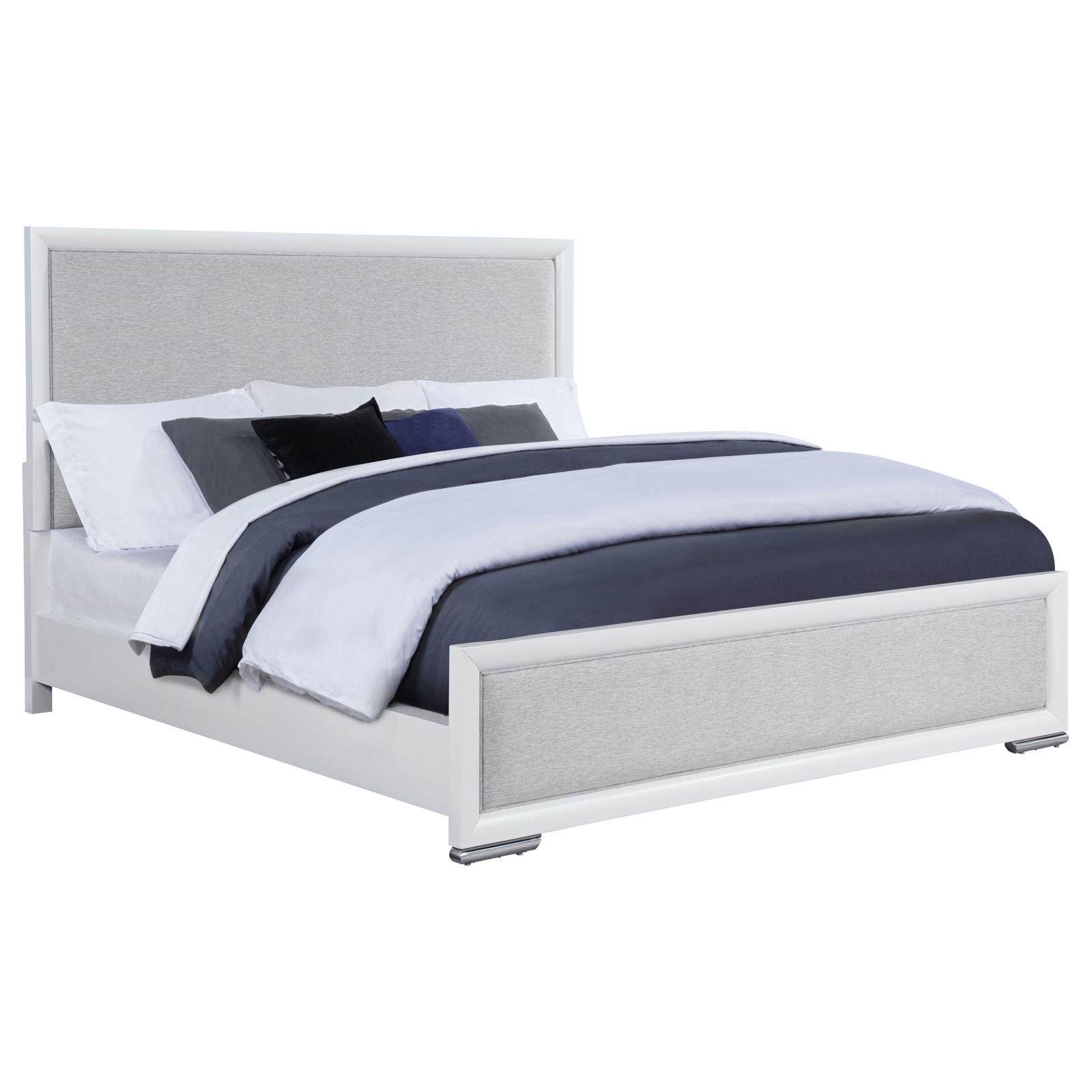 Gracemont 57-inch Eastern King Panel Bed Grey and White - Image 3