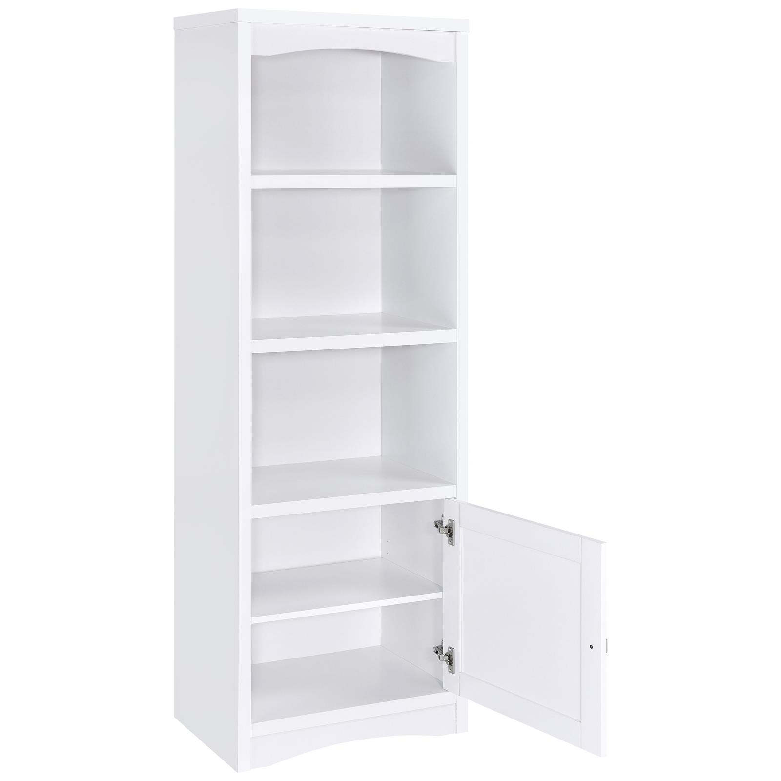 Laughlin 4-shelf Engineered Wood Media Tower White - Image 3