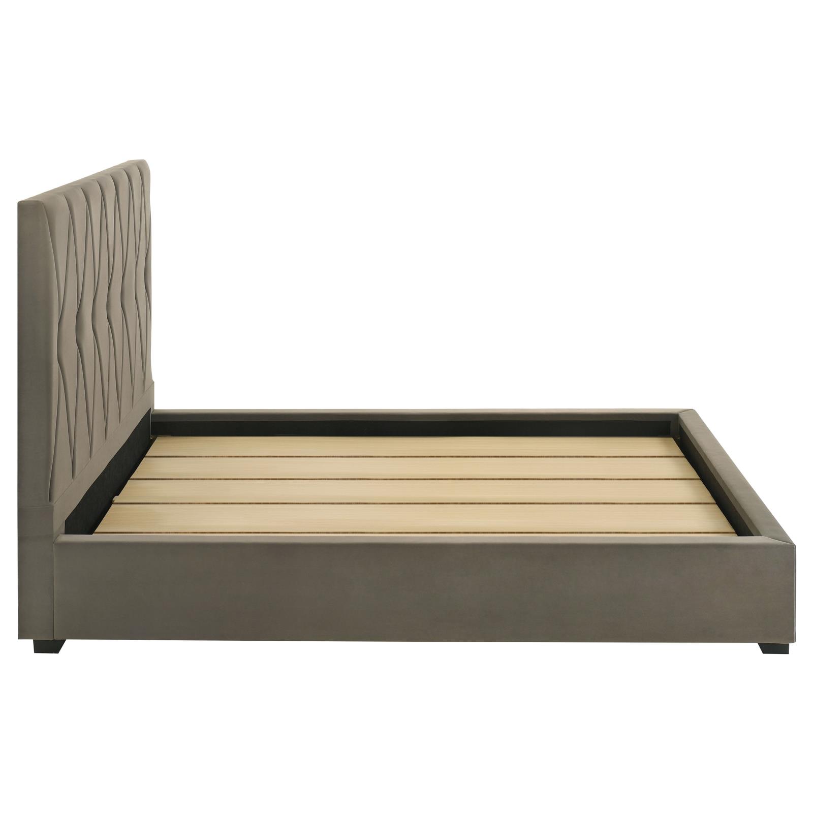 Delsea Upholstered Queen Panel Platform Bed Light Brown - Image 6