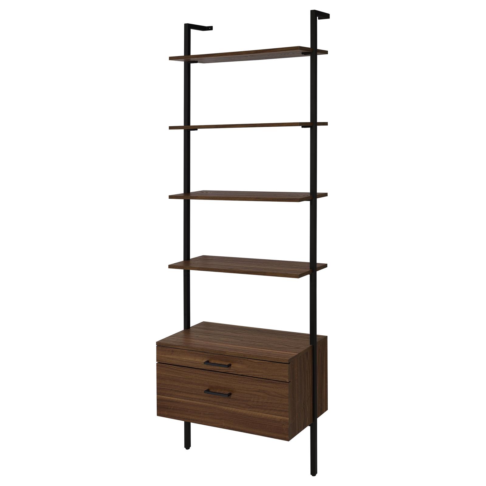 Owens 3-piece 96-inch Wall Mounted Bookshelf Set Walnut - Image 6