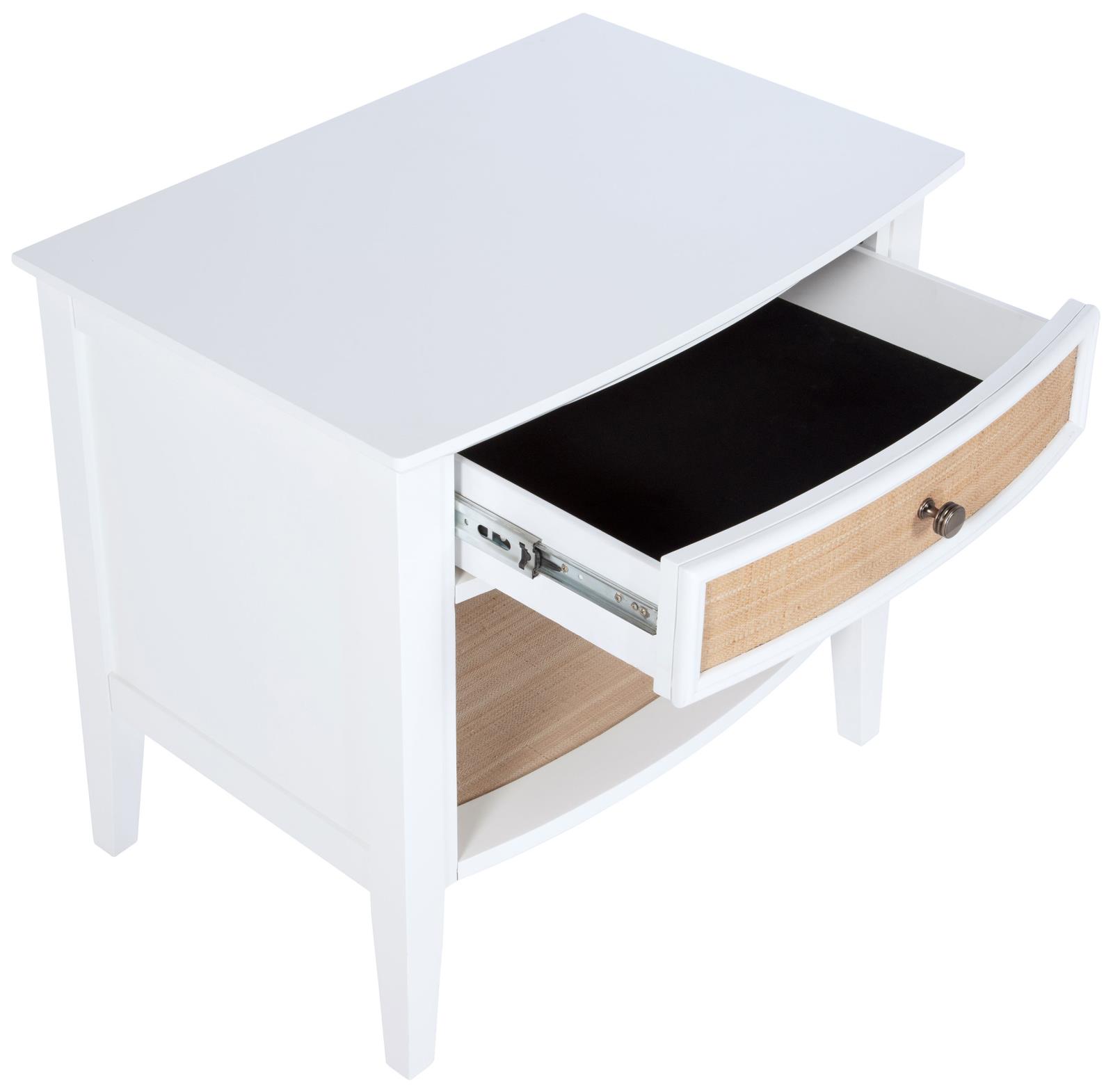 Bexhill 1-drawer Nightstand Bedside Table White - Image 10