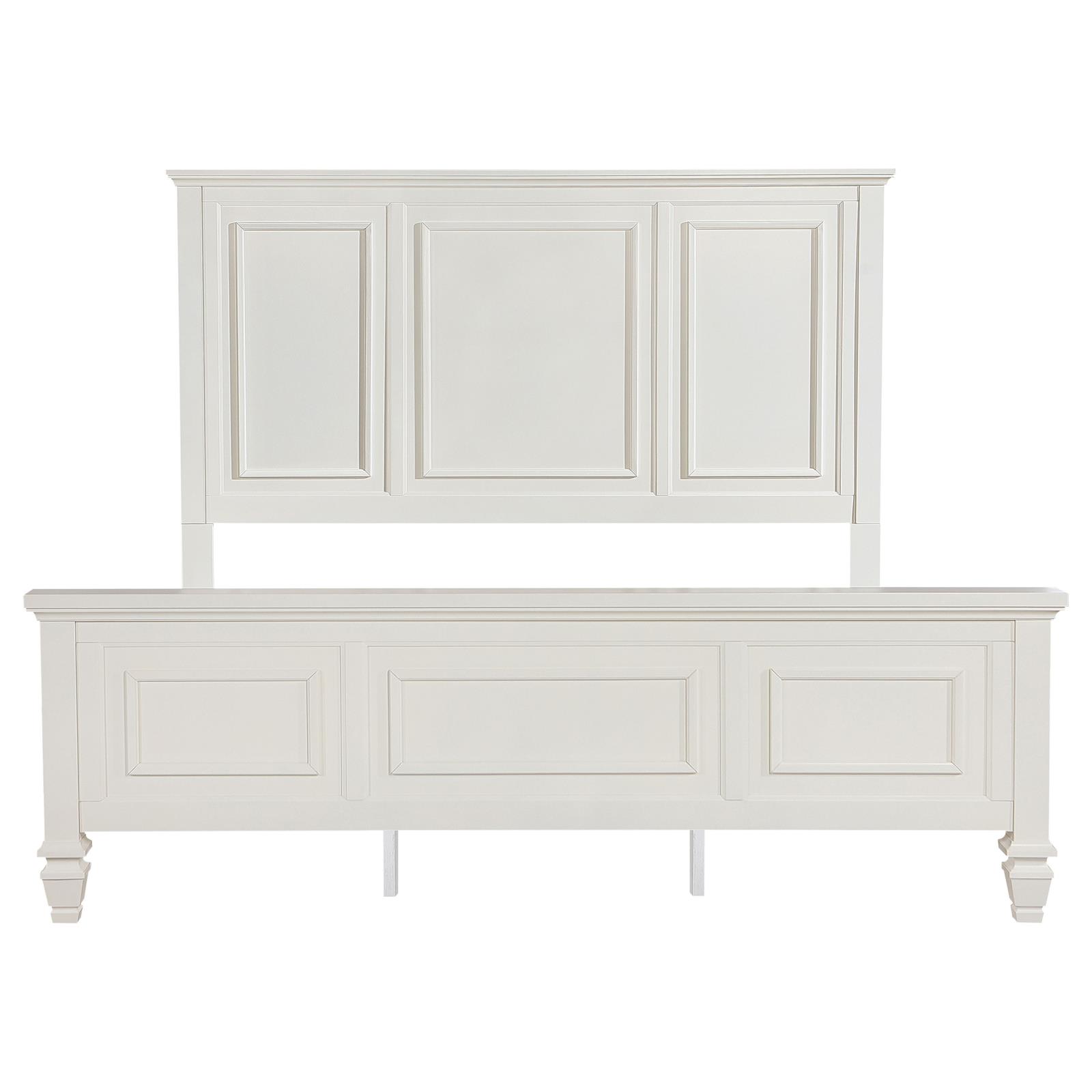Sandy Beach 63-inch California King Panel Bed Cream White - Image 4