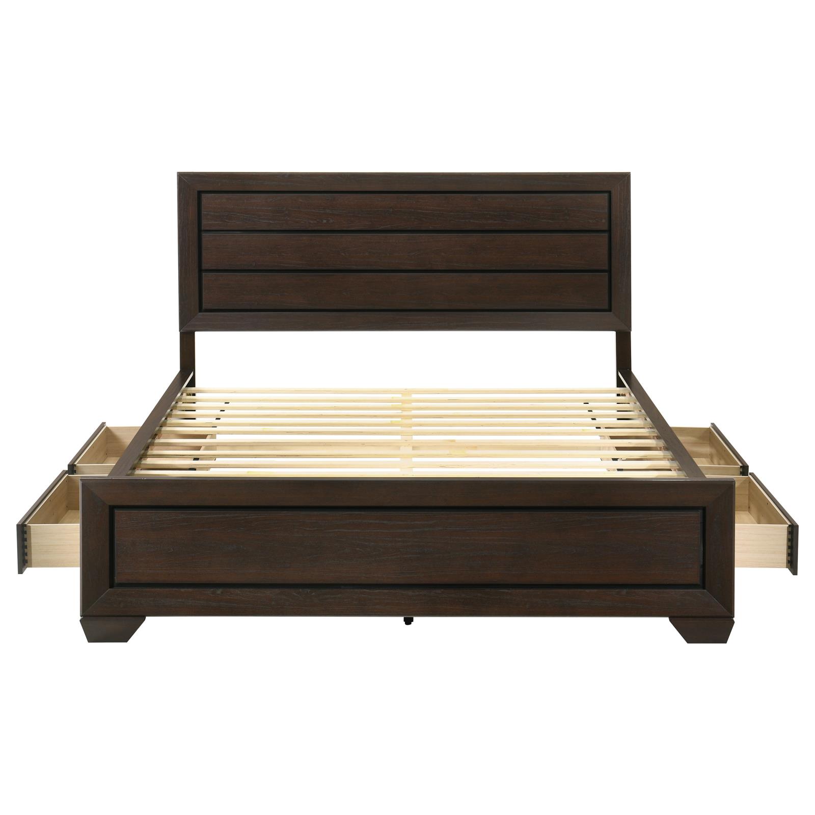 Kauffman Wood California King Storage Panel Bed Dark Cocoa - Image 8