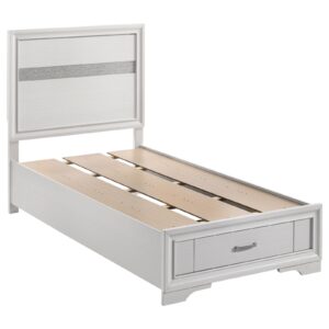 Miranda 51-inch Wood Twin Storage Panel Bed