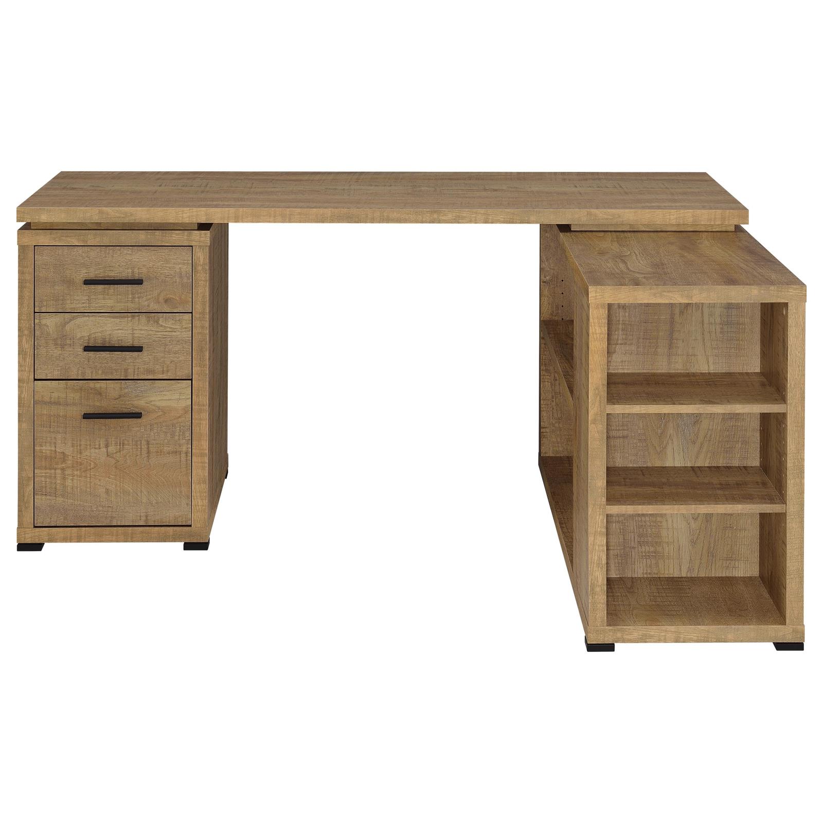 Yvette 60-inch 3-drawer L-Shape Computer Desk Mango - Image 4