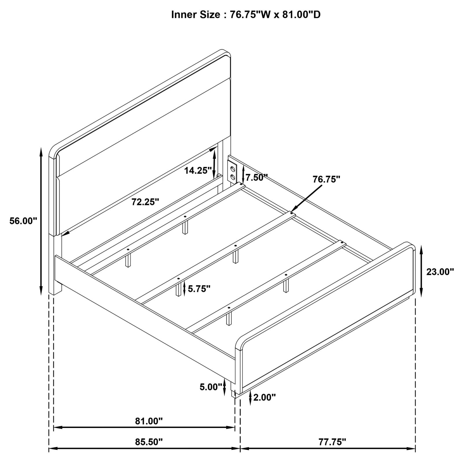 Ladera 56-inch Eastern King Panel Bed Light Elm - Image 11