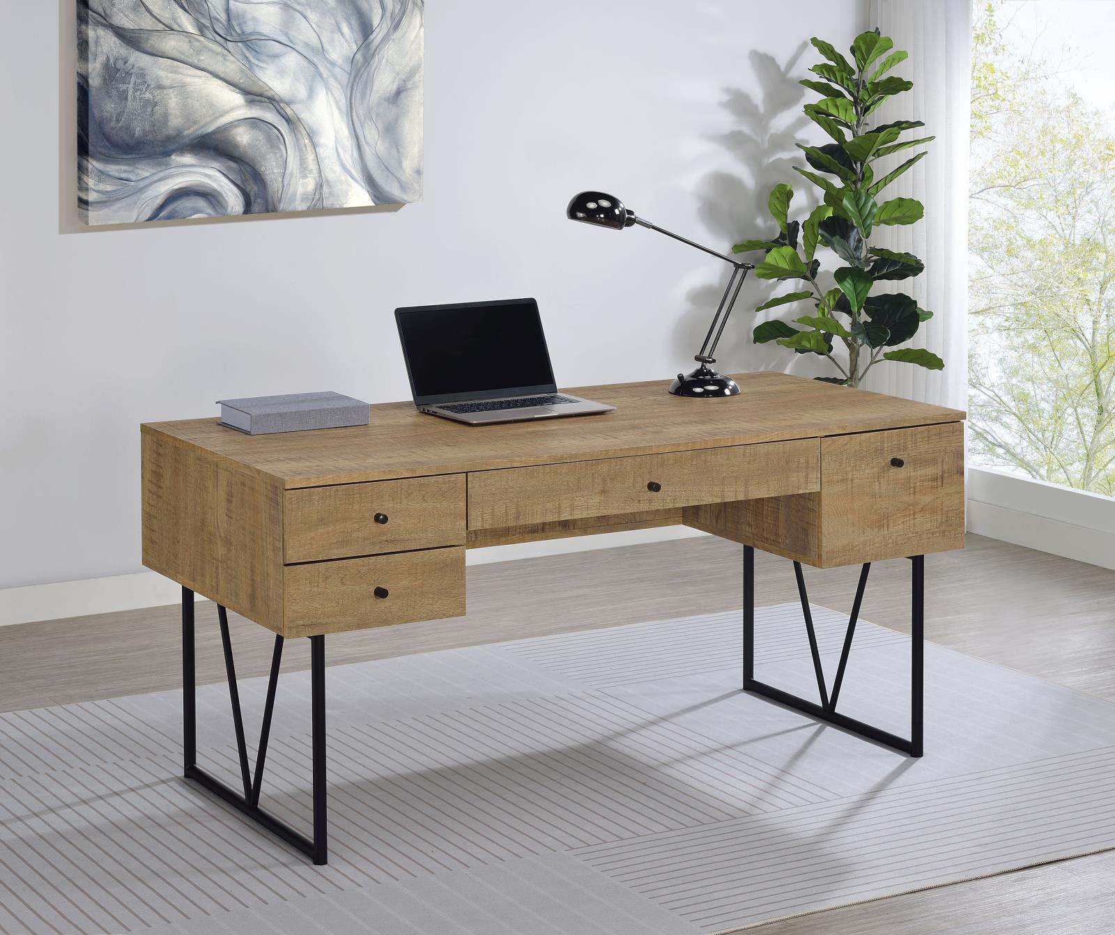 Analiese 63-inch 4-drawer Writing Desk Mango - Image 2