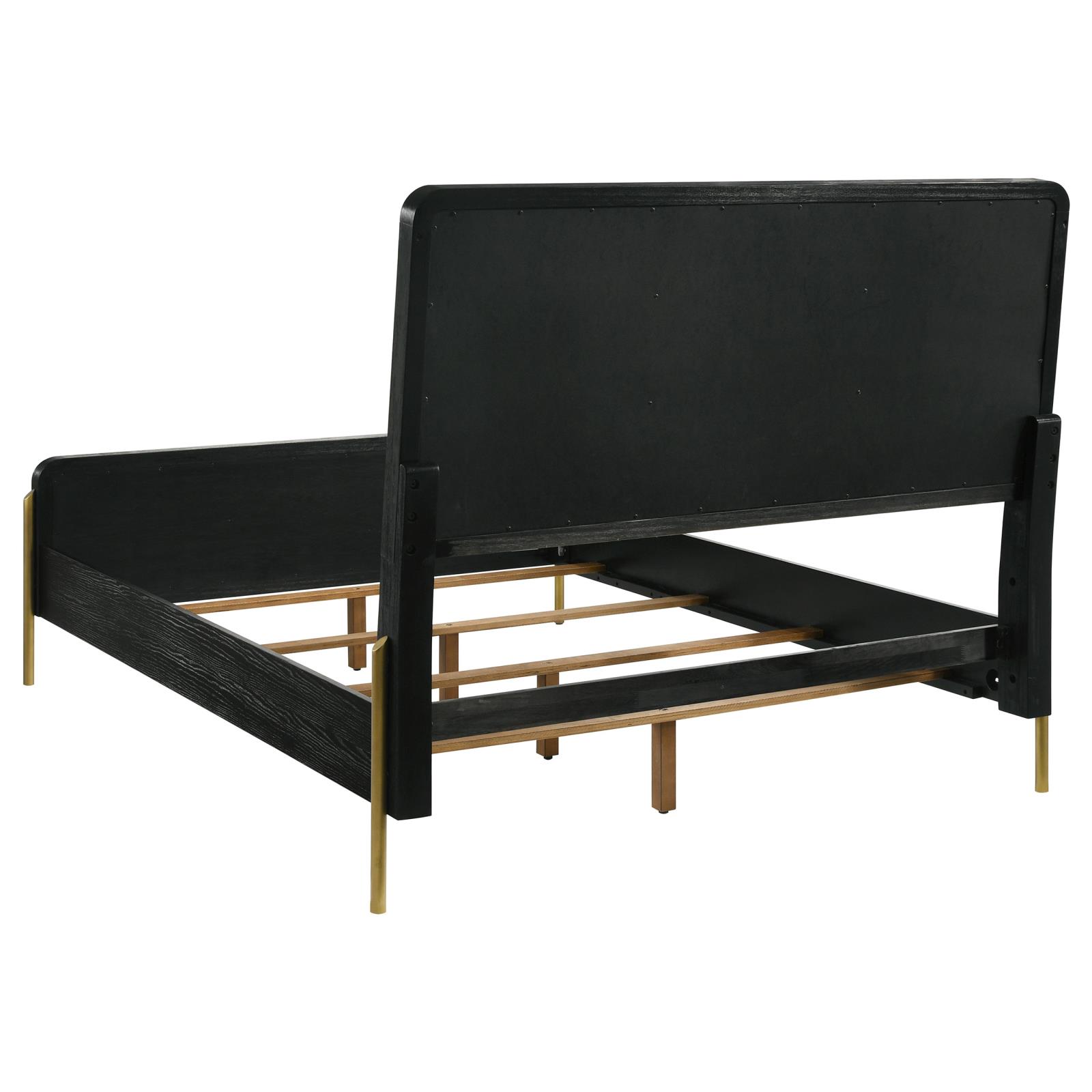 Arini 56-inch Queen Panel Bed Cream and Black - Image 4