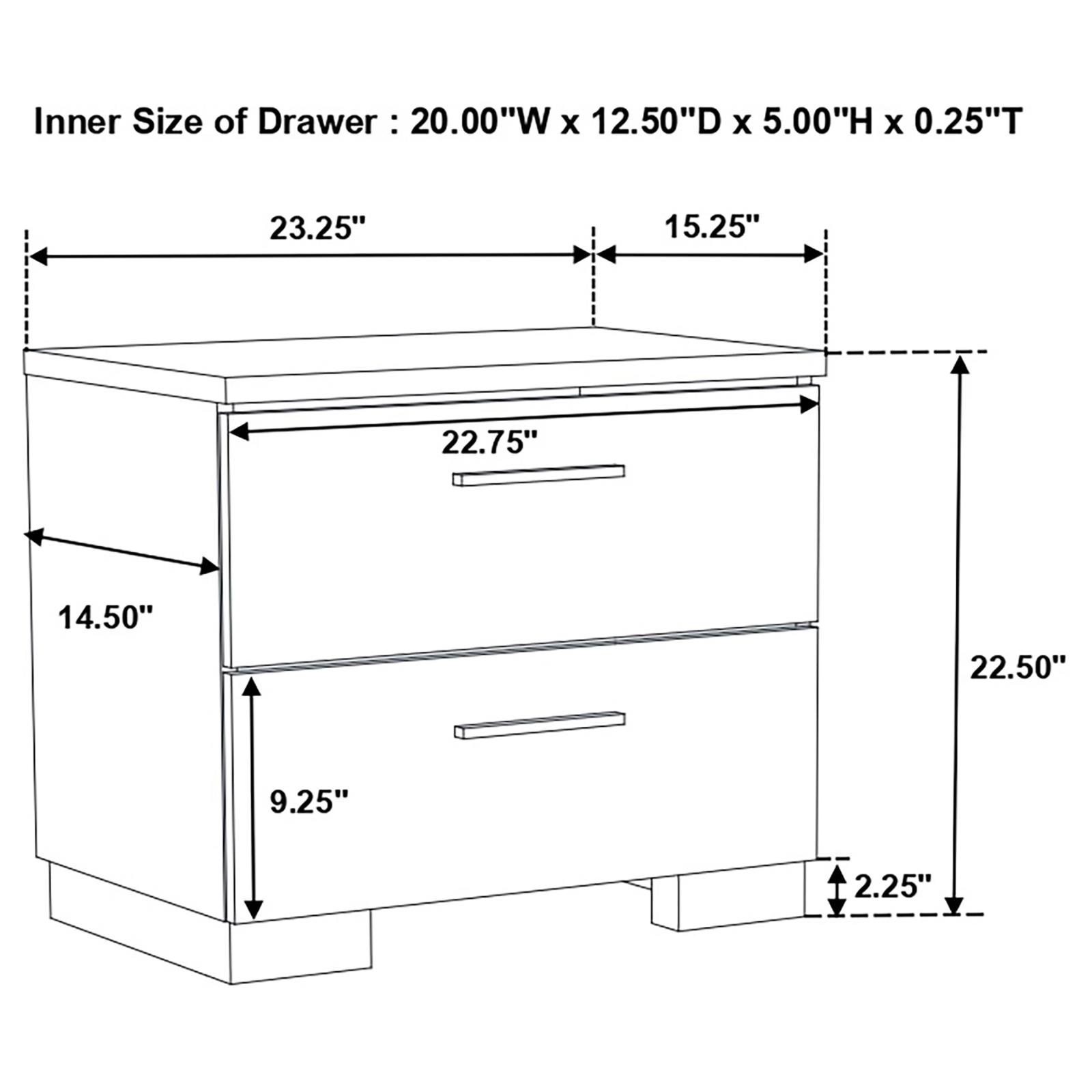 Felicity 5-piece Twin Bedroom Set White High Gloss - Image 15
