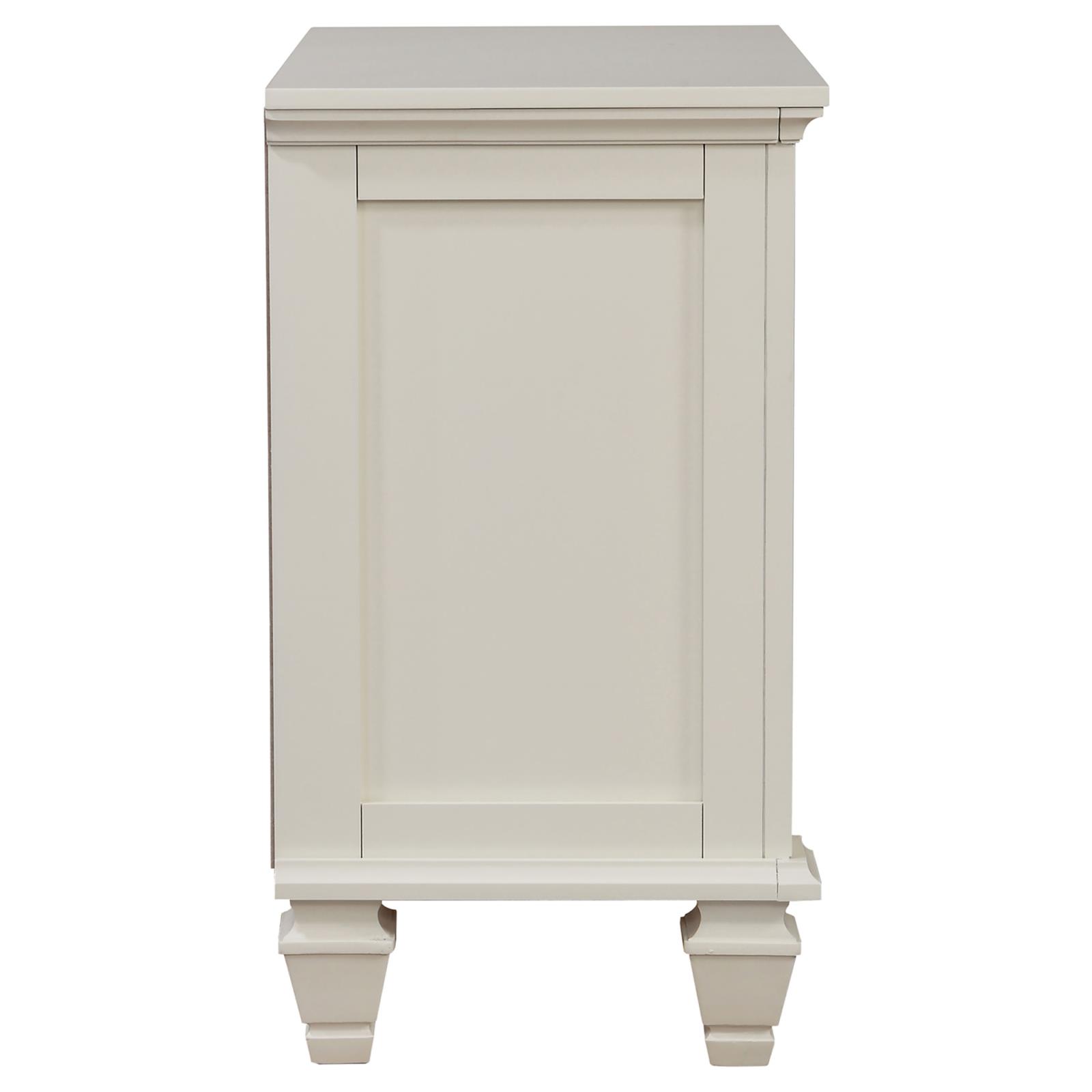 Sandy Beach 3-drawer Nightstand Cream White - Image 9