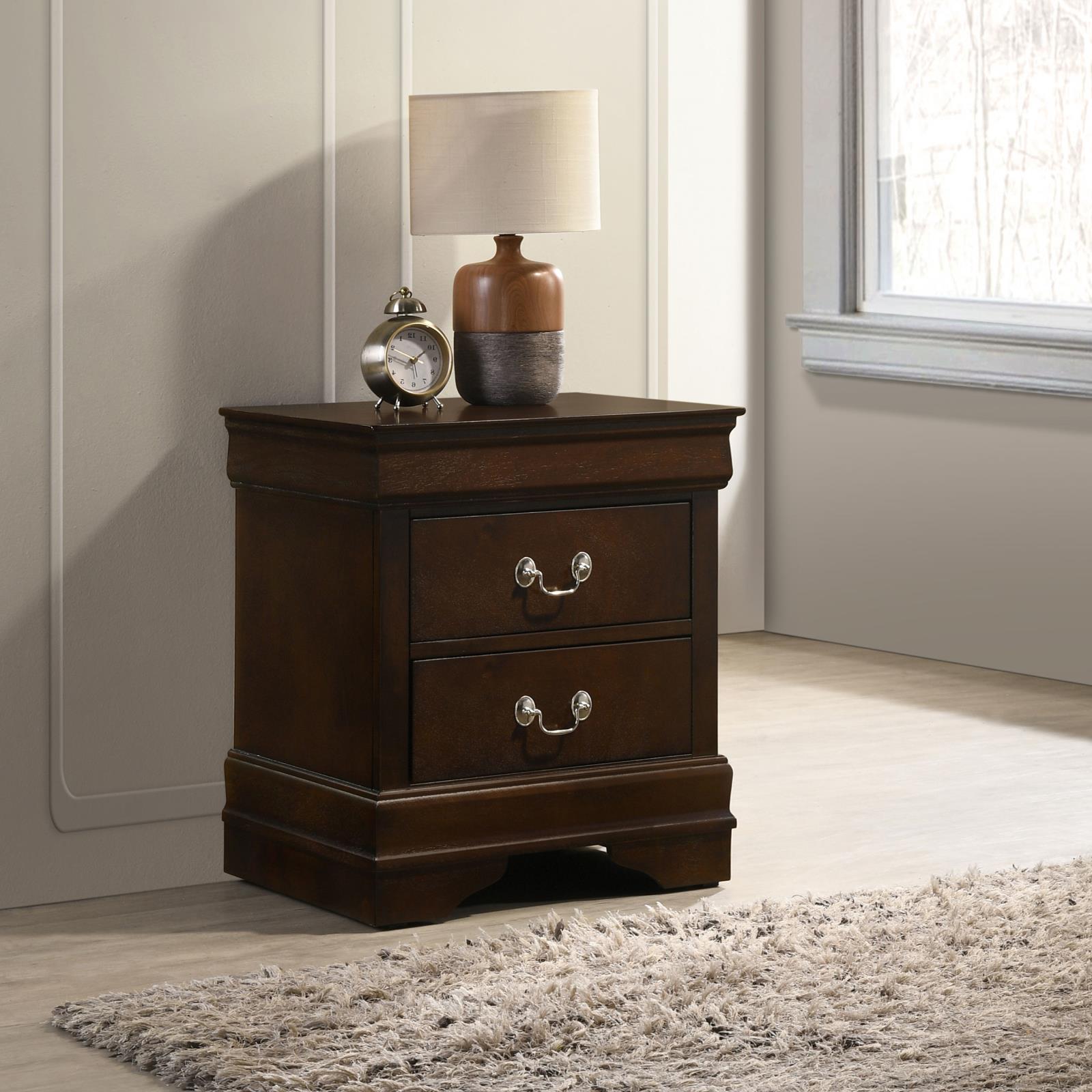 Louis Philippe 2-drawer Nightstand Cappuccino - Image 2