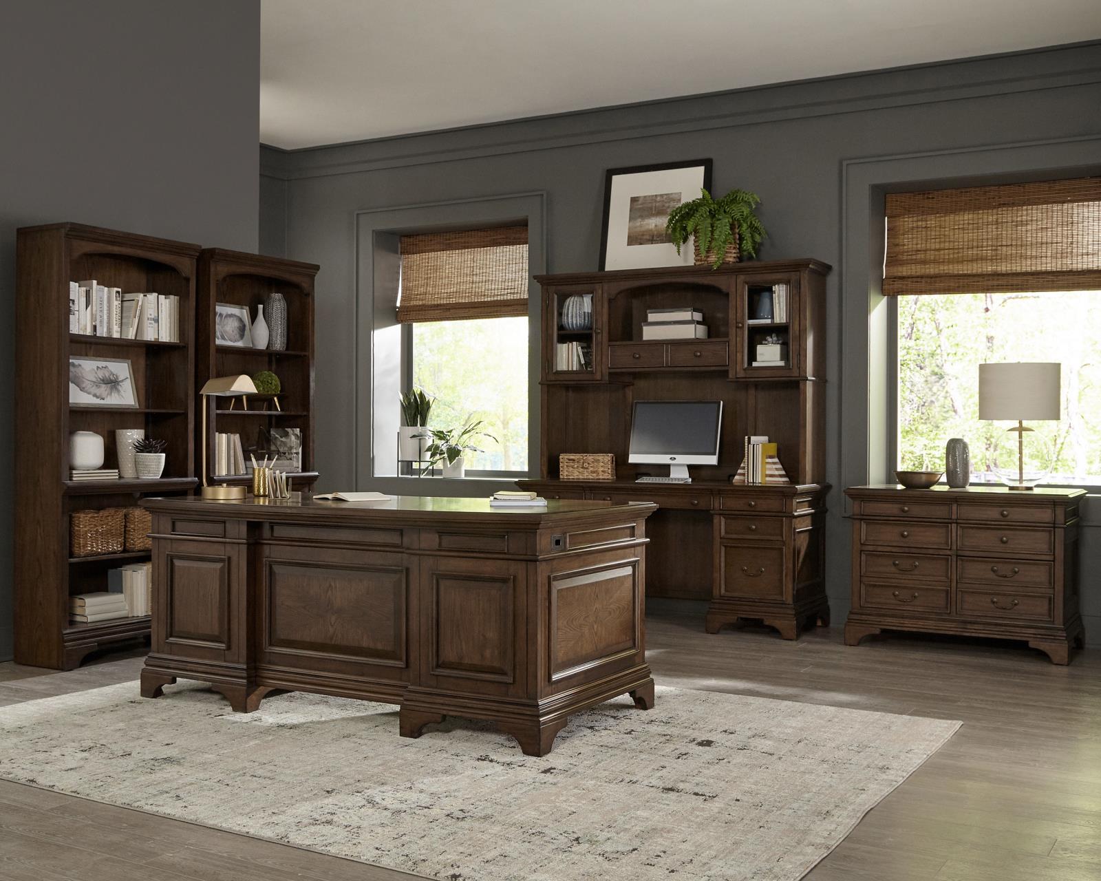 Hartshill 78-inch 5-shelf Bookcase Burnished Oak - Image 10