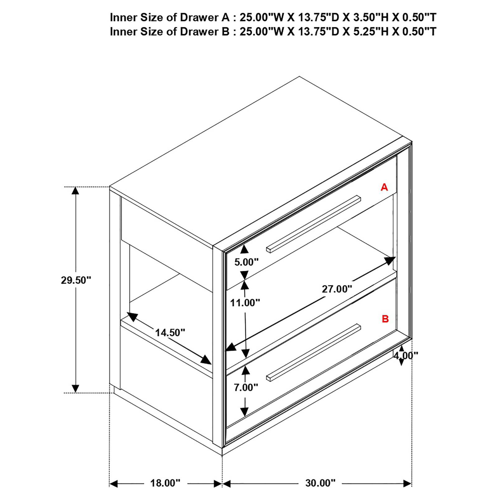 Durango 2-drawer Nightstand Smoked Peppercorn - Image 11