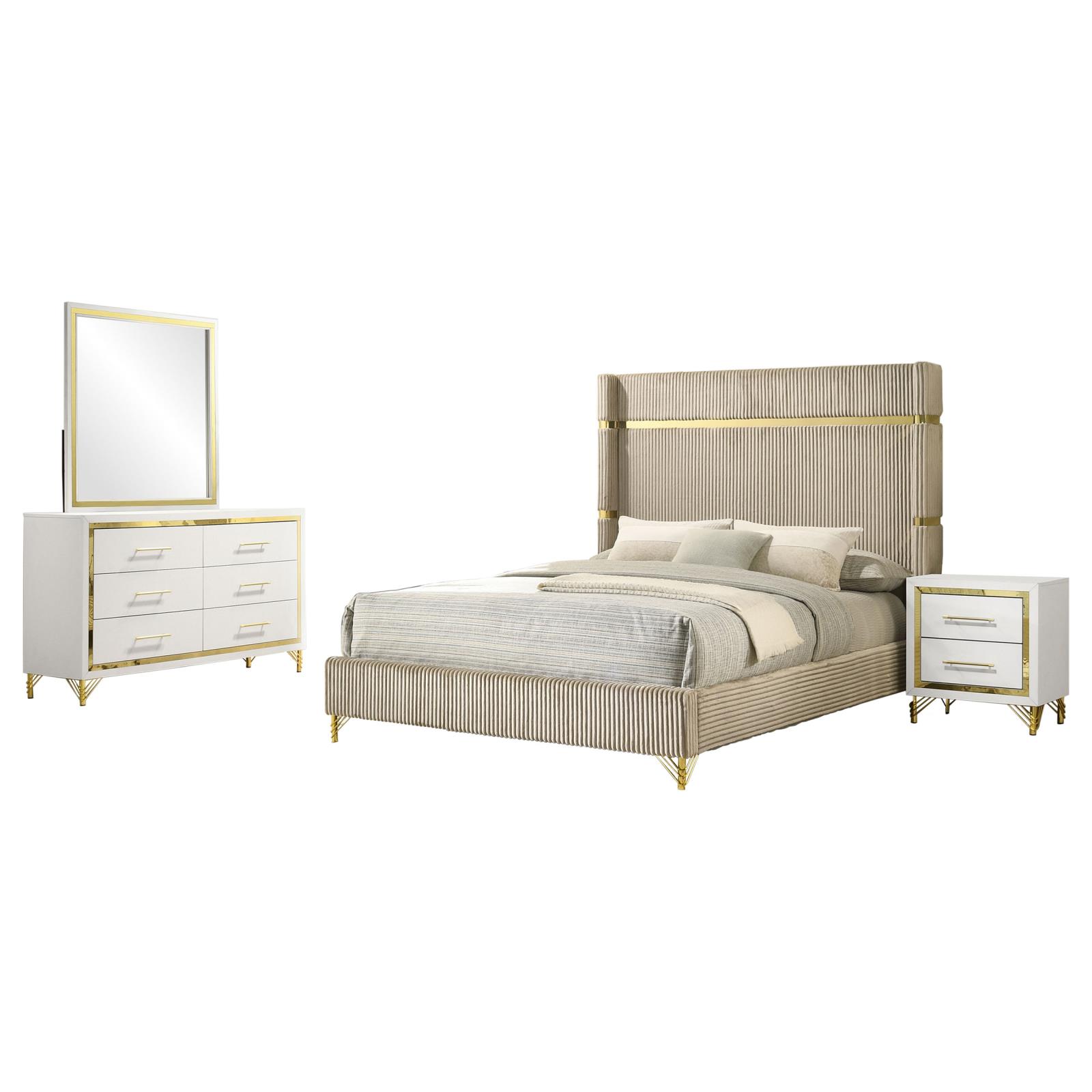 Lucia Bedroom Set Beige and White - Image 2