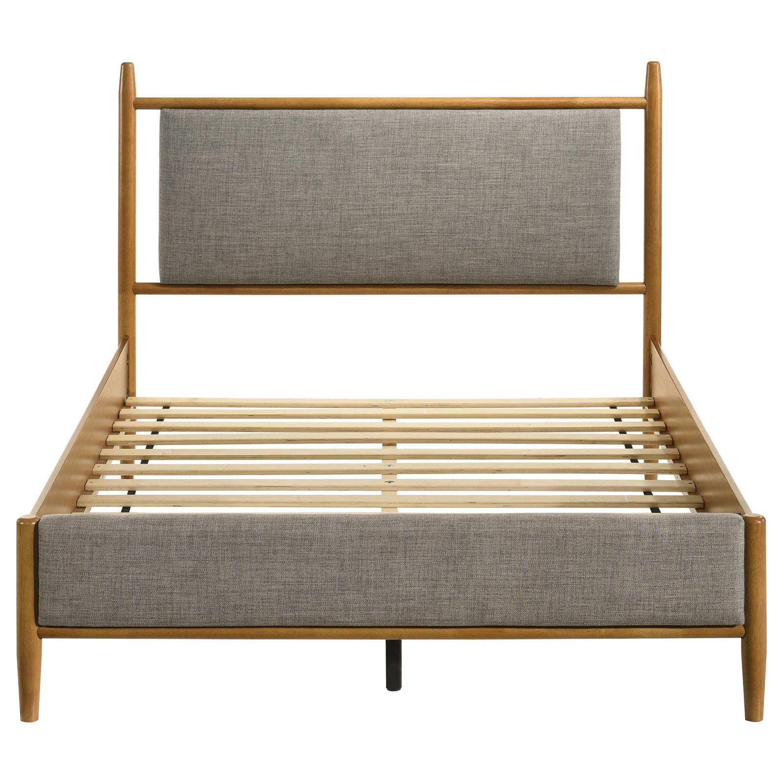 Mason 46-inch Full Panel Platform Bed Grey and Light Brown - Image 4