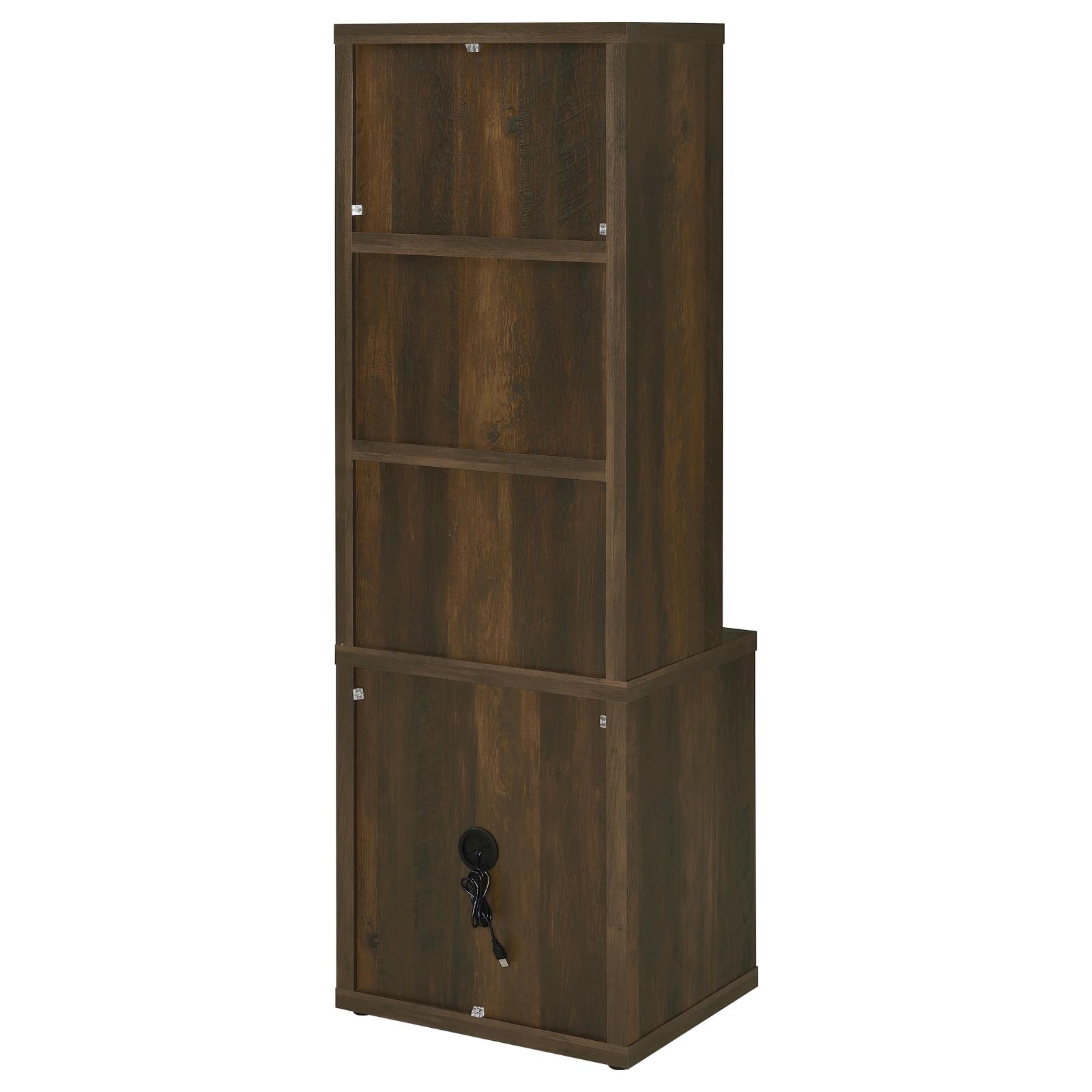 Westpark 3-piece Wall Unit Bookcase Set with USB Dark Pine - Image 9
