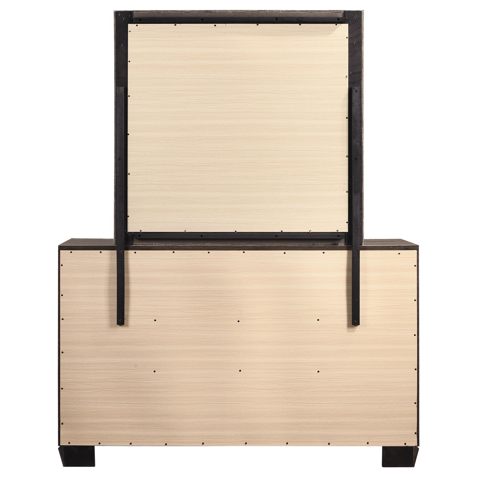 Kauffman 6-drawer Dresser with Mirror Washed Taupe - Image 7