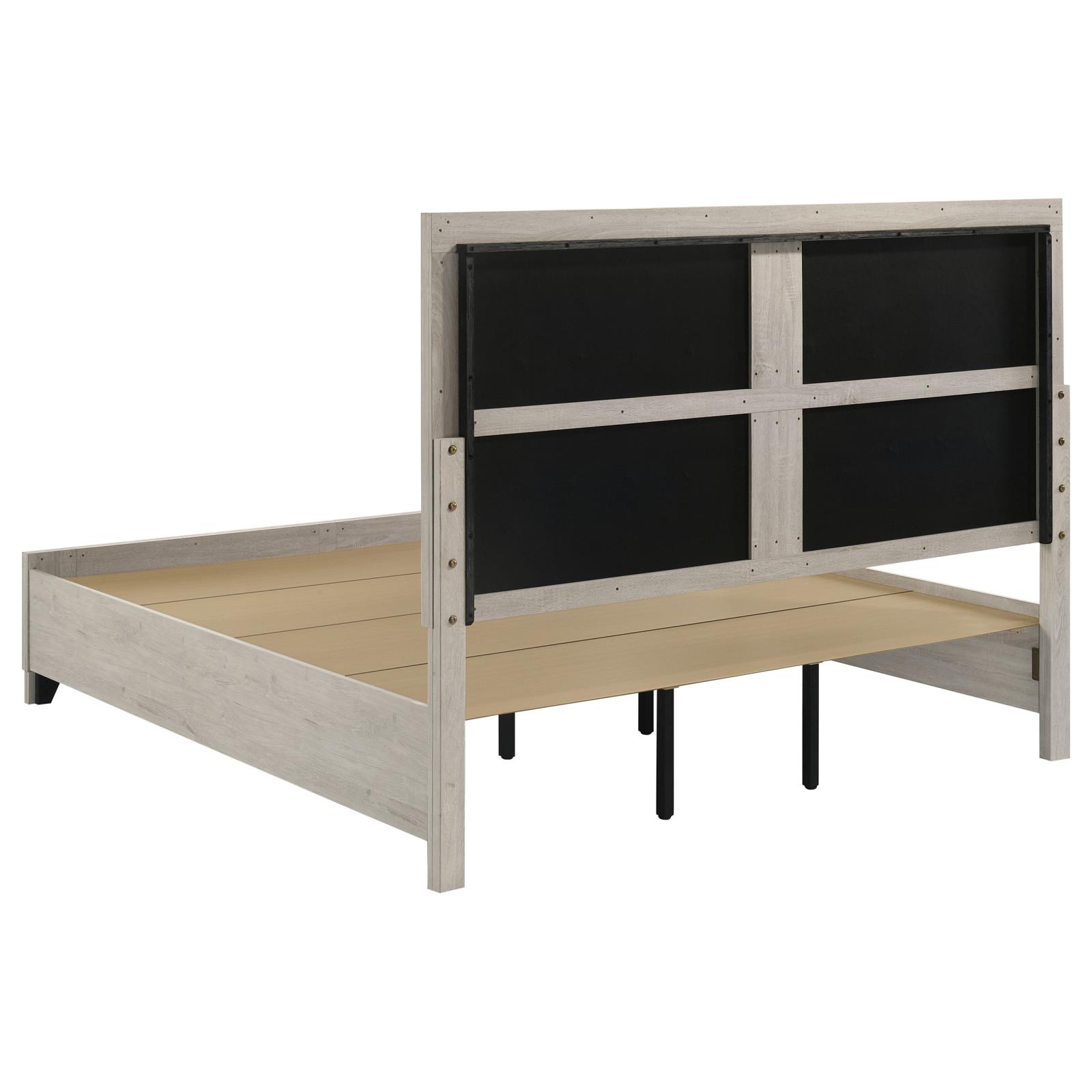 Farre Eastern King Upholstered Storage Platform Bed Washed Grey - Image 5