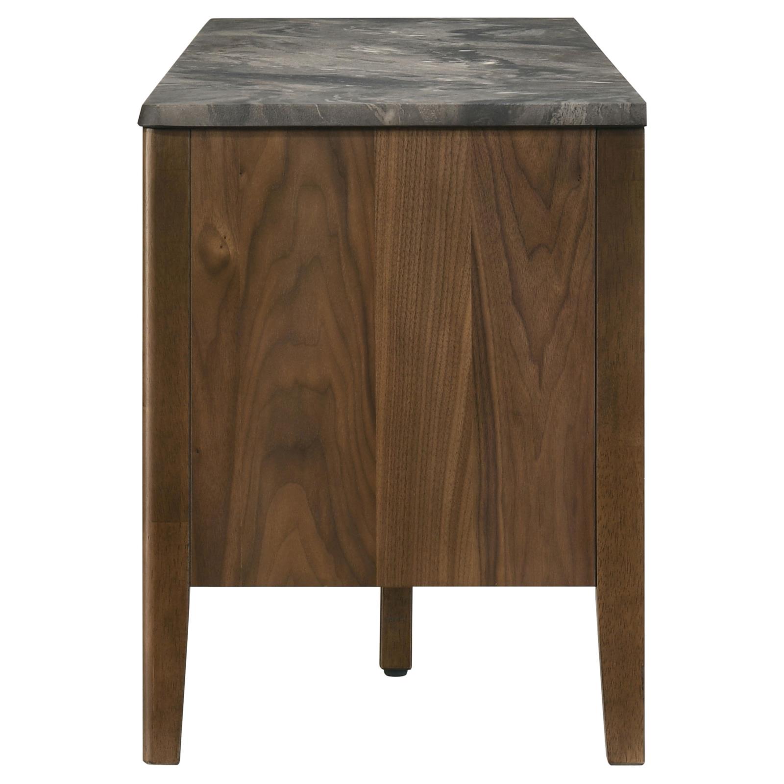 Bradley 63-inch 2-Door SmartTop TV Stand Smokey Grey and Brown - Image 6