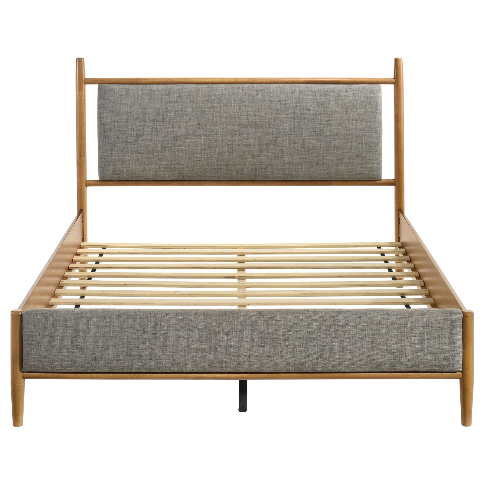 Mason 46-inch Queen Panel Platform Bed Grey and Light Brown - Image 4