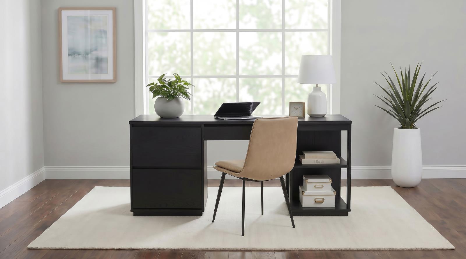 Harkes 75-inch 3-drawer Computer Desk with Adjustable Shelf Coffee Bean - Image 12
