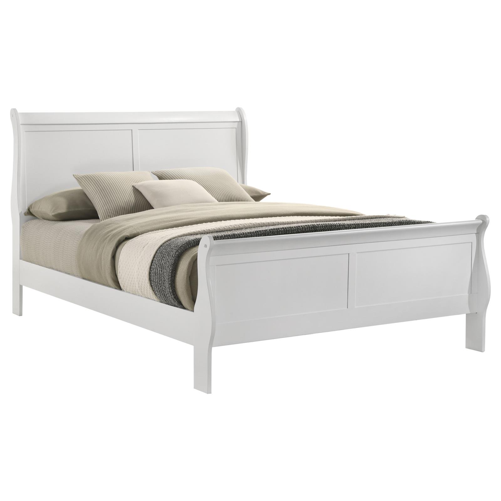 Louis Philippe 47-inch Queen Sleigh Panel Bed White - Image 3