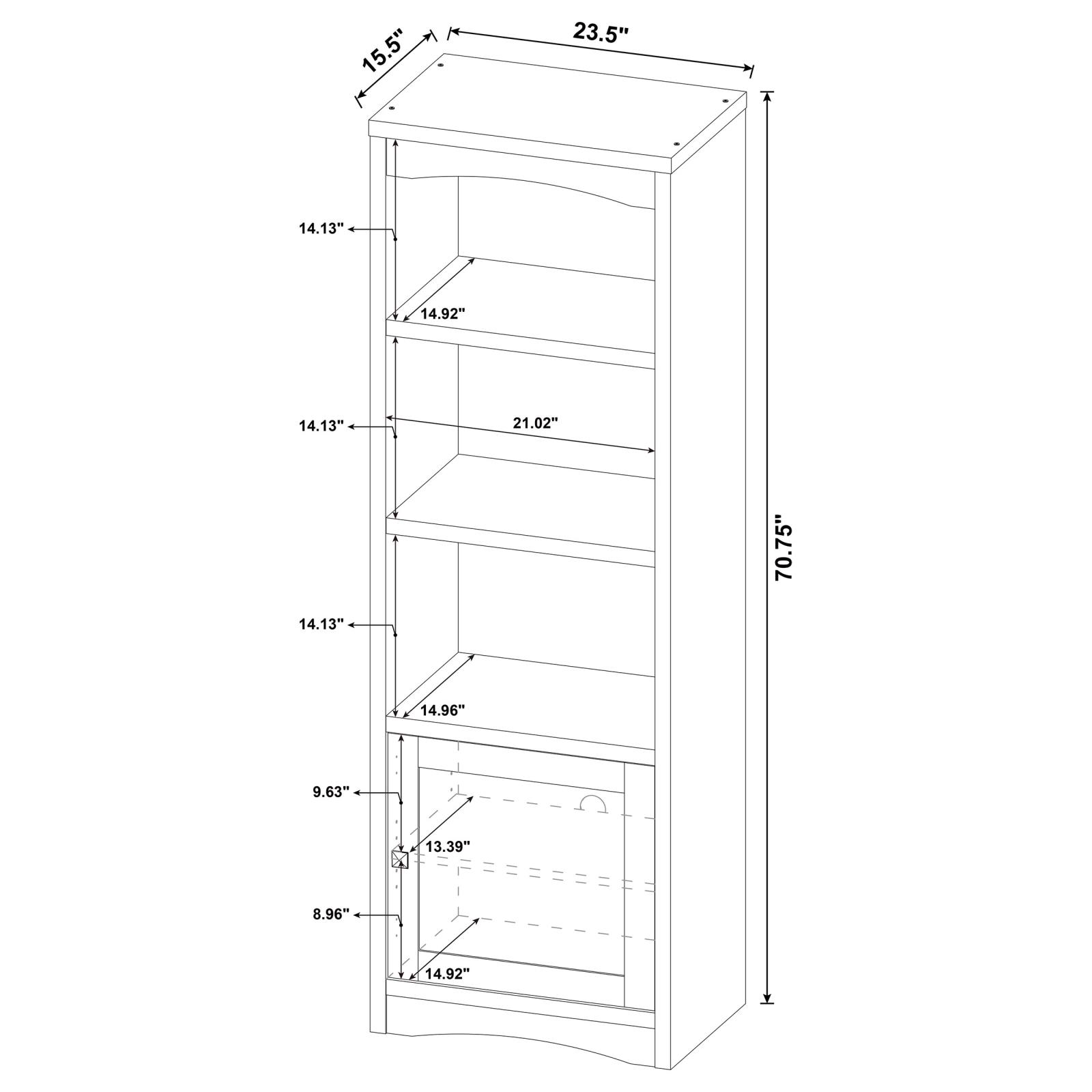 Laughlin 4-shelf Engineered Wood Media Tower White - Image 12