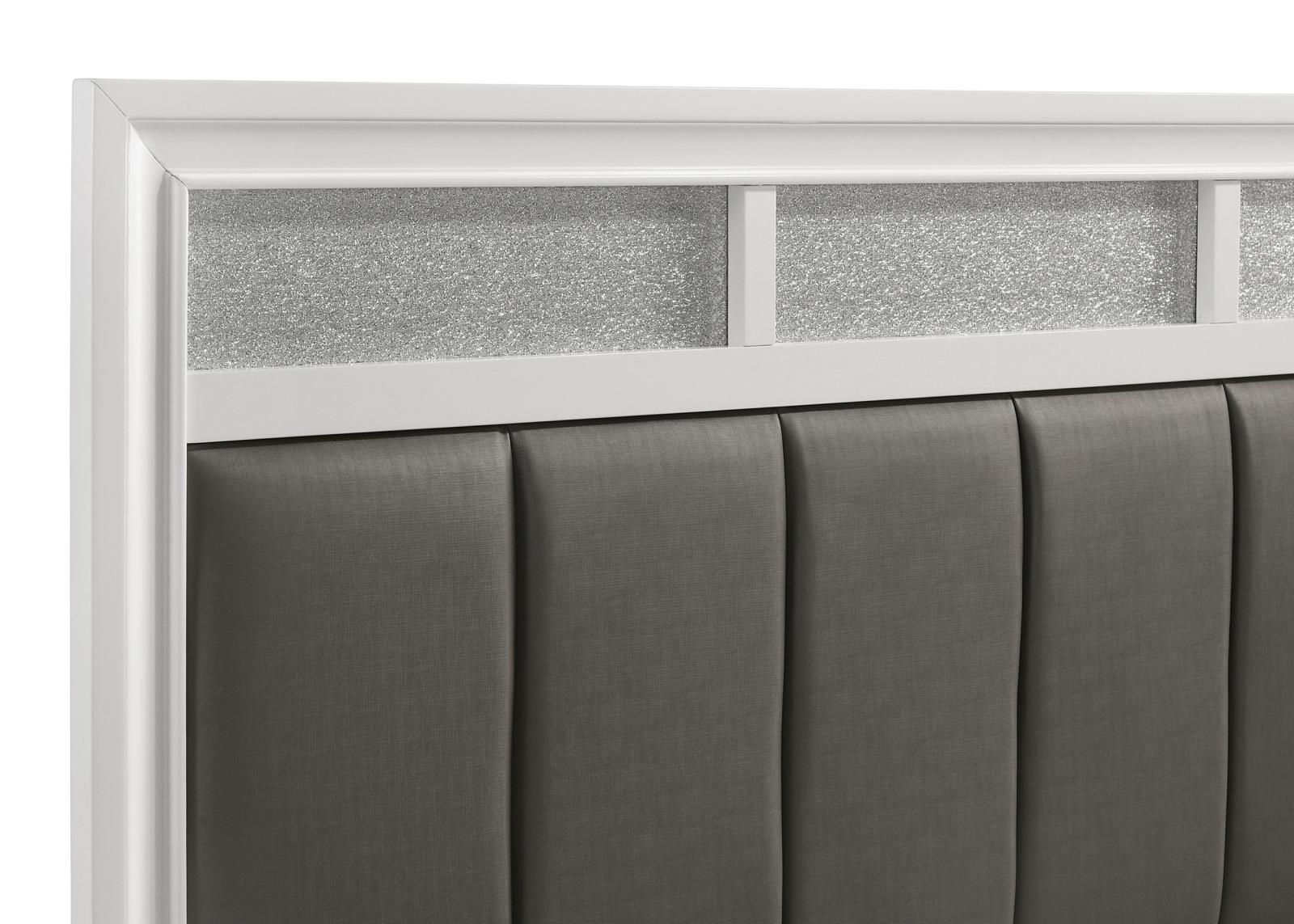 Barzini Wood Queen Panel Bed White - Image 7