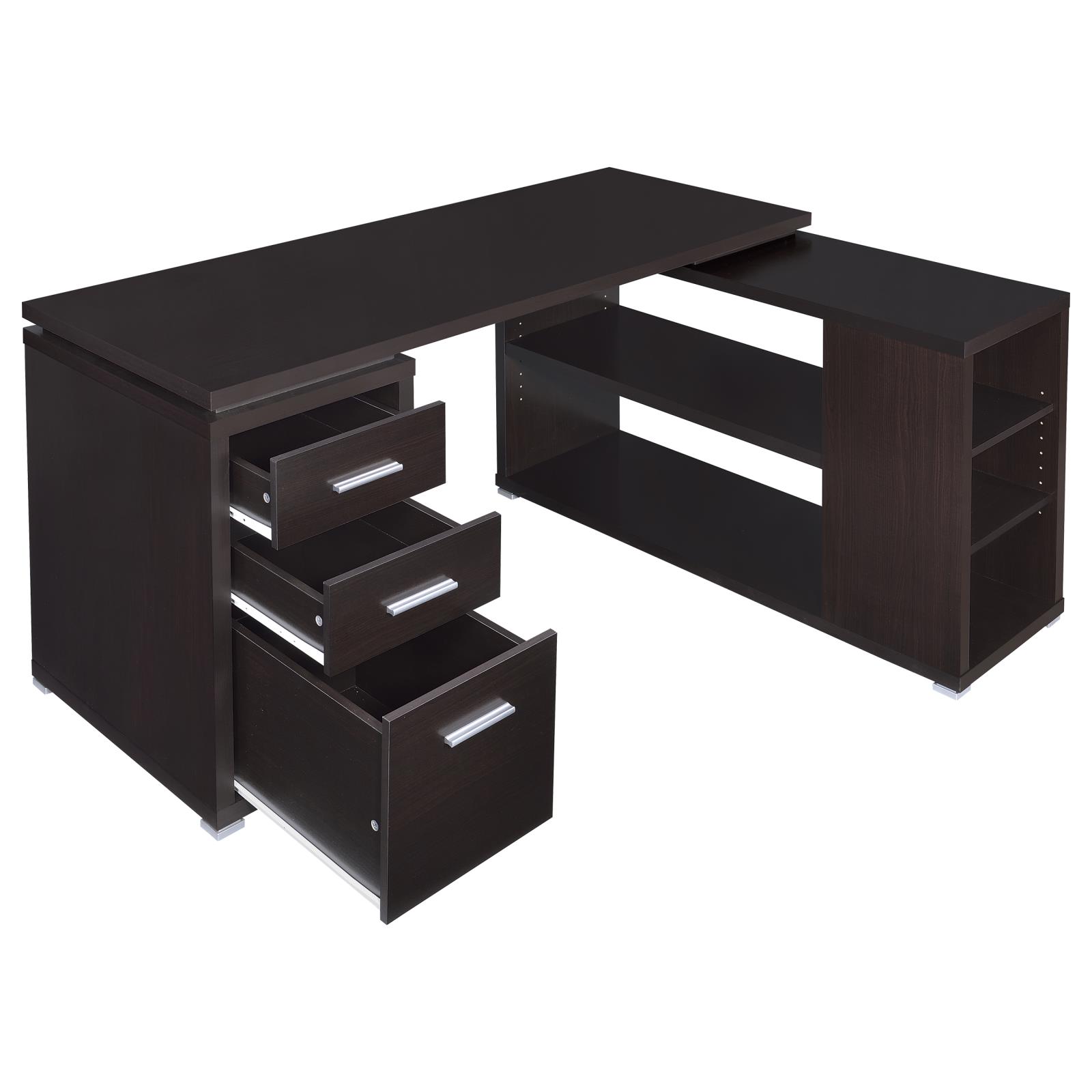 Yvette 60-inch 3-drawer L-Shape Computer Desk - Image 14