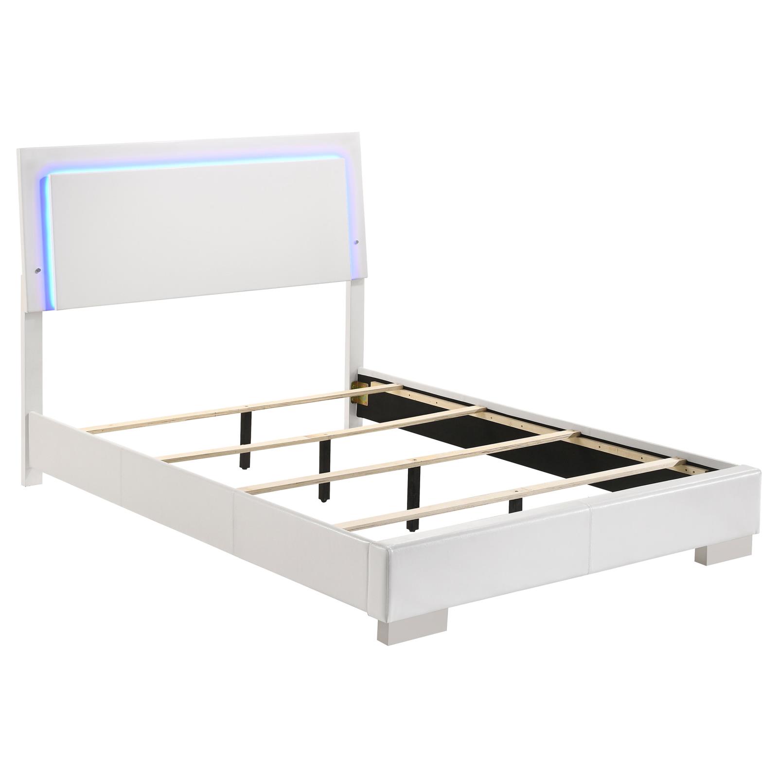 Felicity 4-piece Full Bedroom Set White High Gloss - Image 3