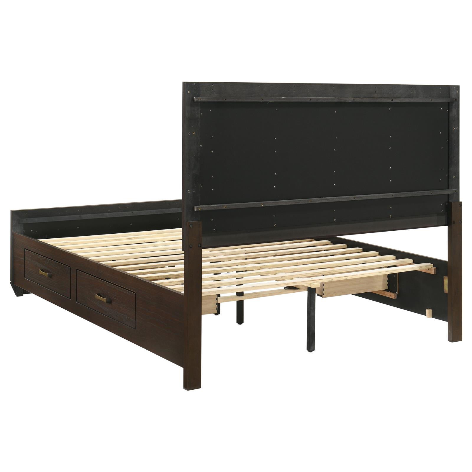 Kauffman Wood Queen Storage Panel Bed Dark Cocoa - Image 9