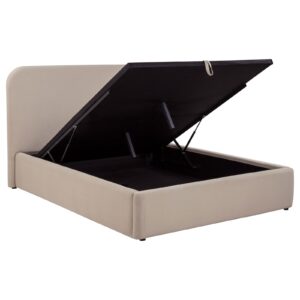 Anders Upholstered Queen Storage Lift Platform Bed