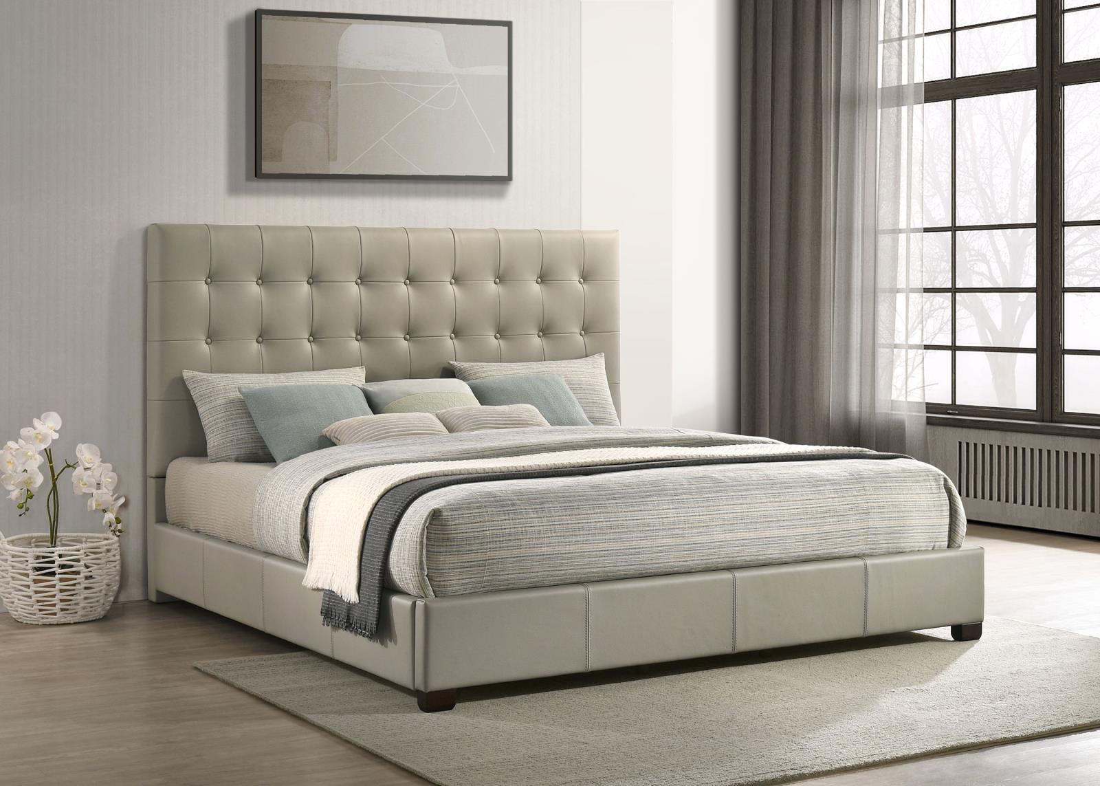 Medley Genuine Leather Eastern King Platform Bed - Image 11