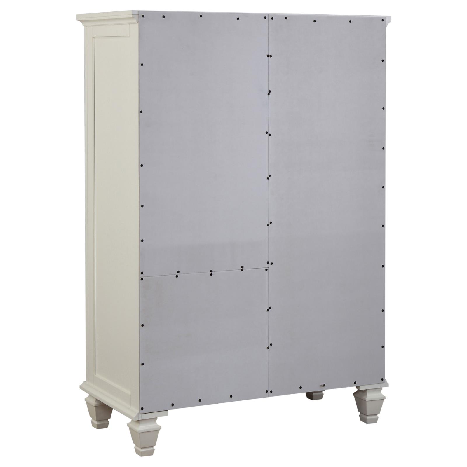 Sandy Beach 8-drawer Door Chest Cream White - Image 6