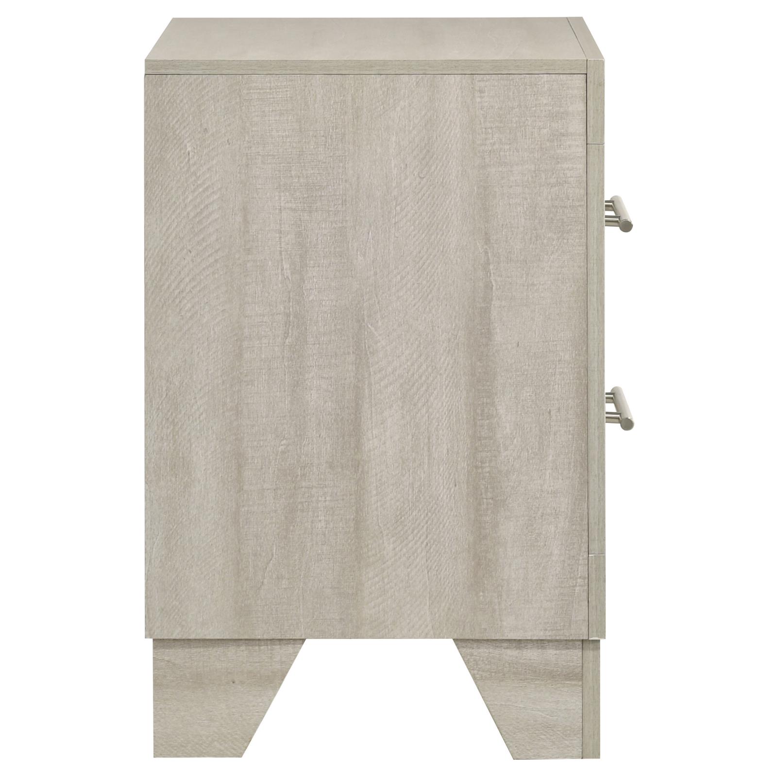 Trenton 2-drawer Nightstand Bedside Table Rustic Cream - Image 9